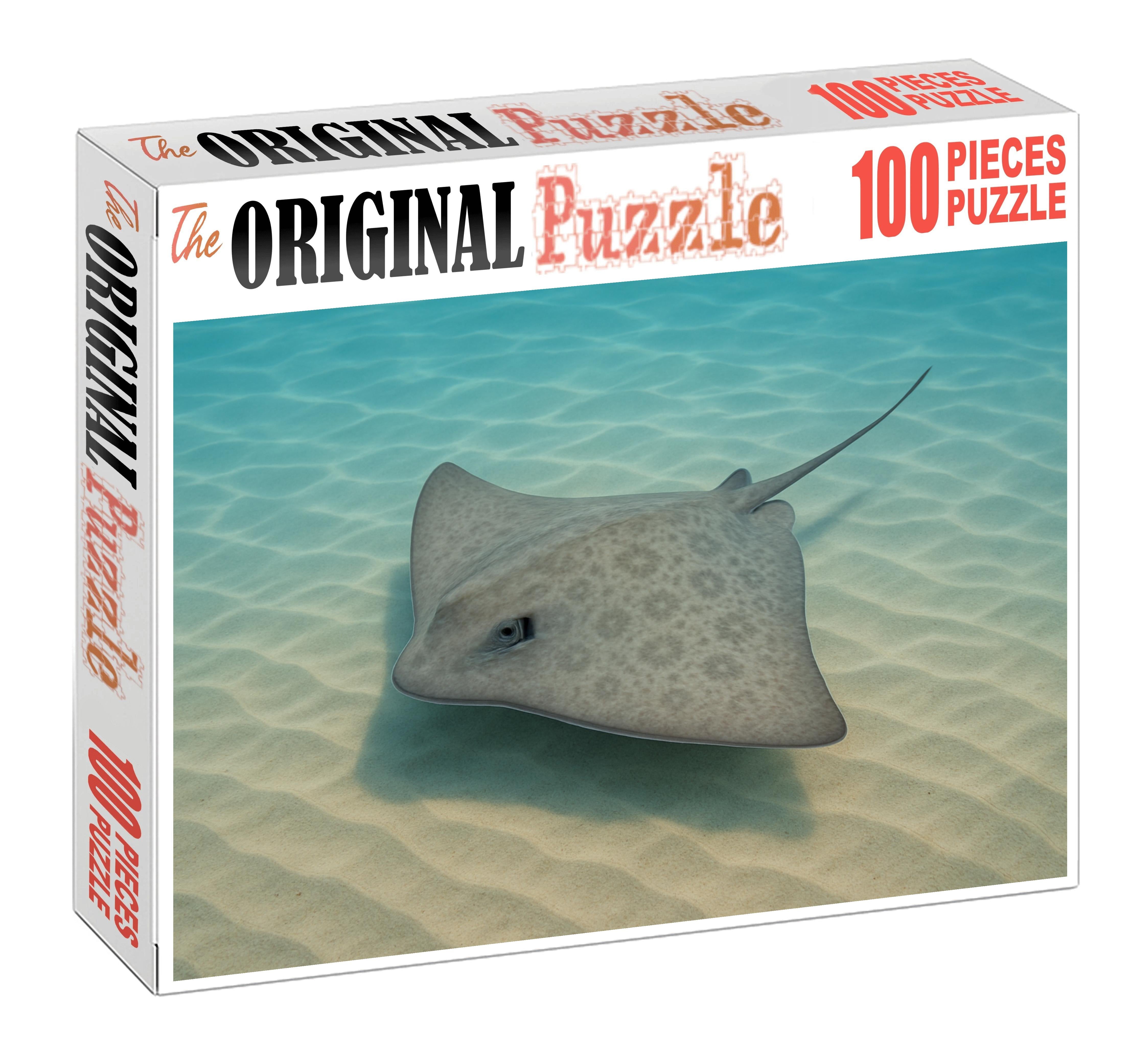 Dusky Wave Ray Broad-winged Filter-feeder With Subtle Patterning Mini Puzzle