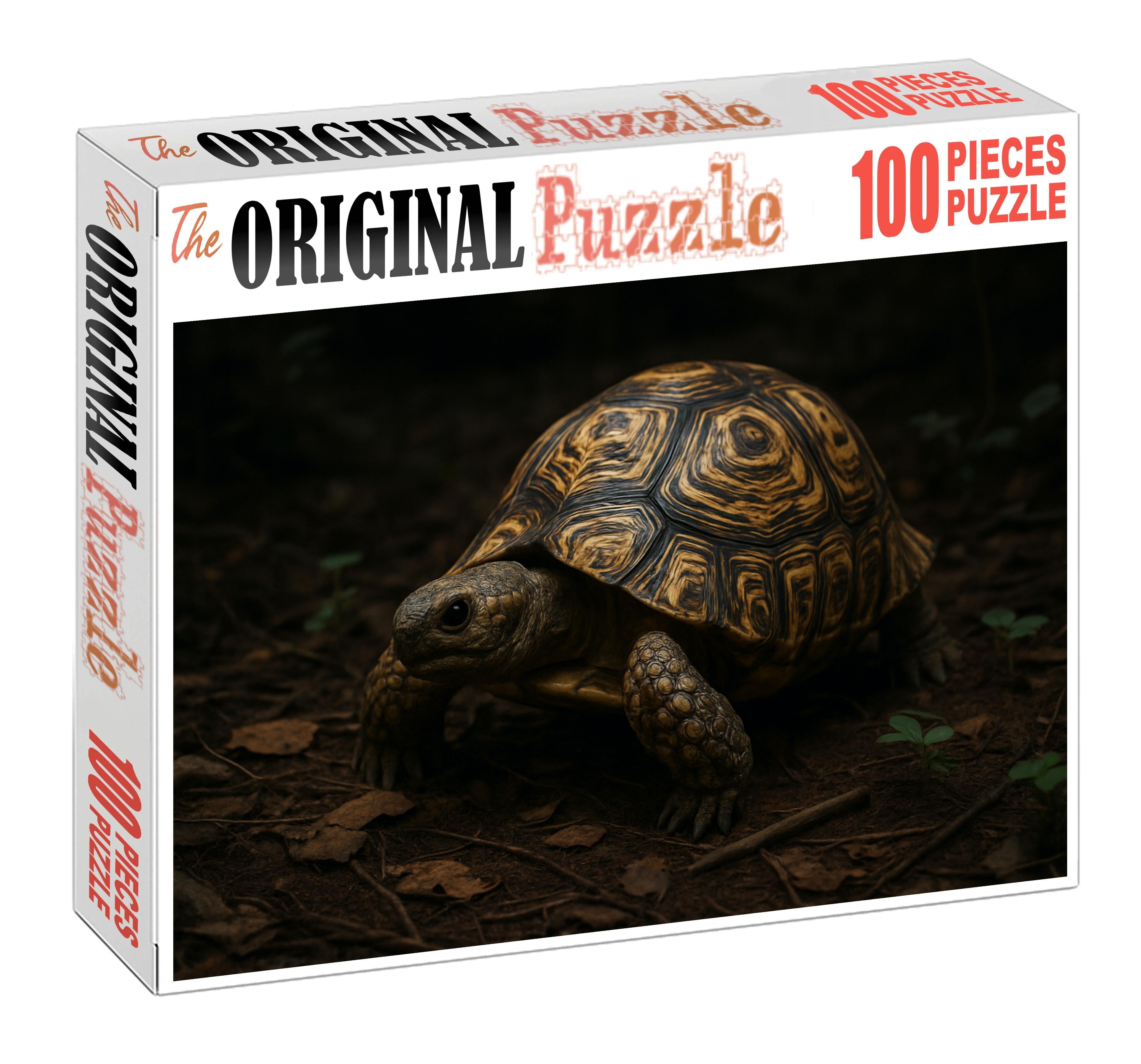 Marbled Leaf-back Tortoise Forest Floor Dweller With Intricate Shell Patterns Puzzle Fun