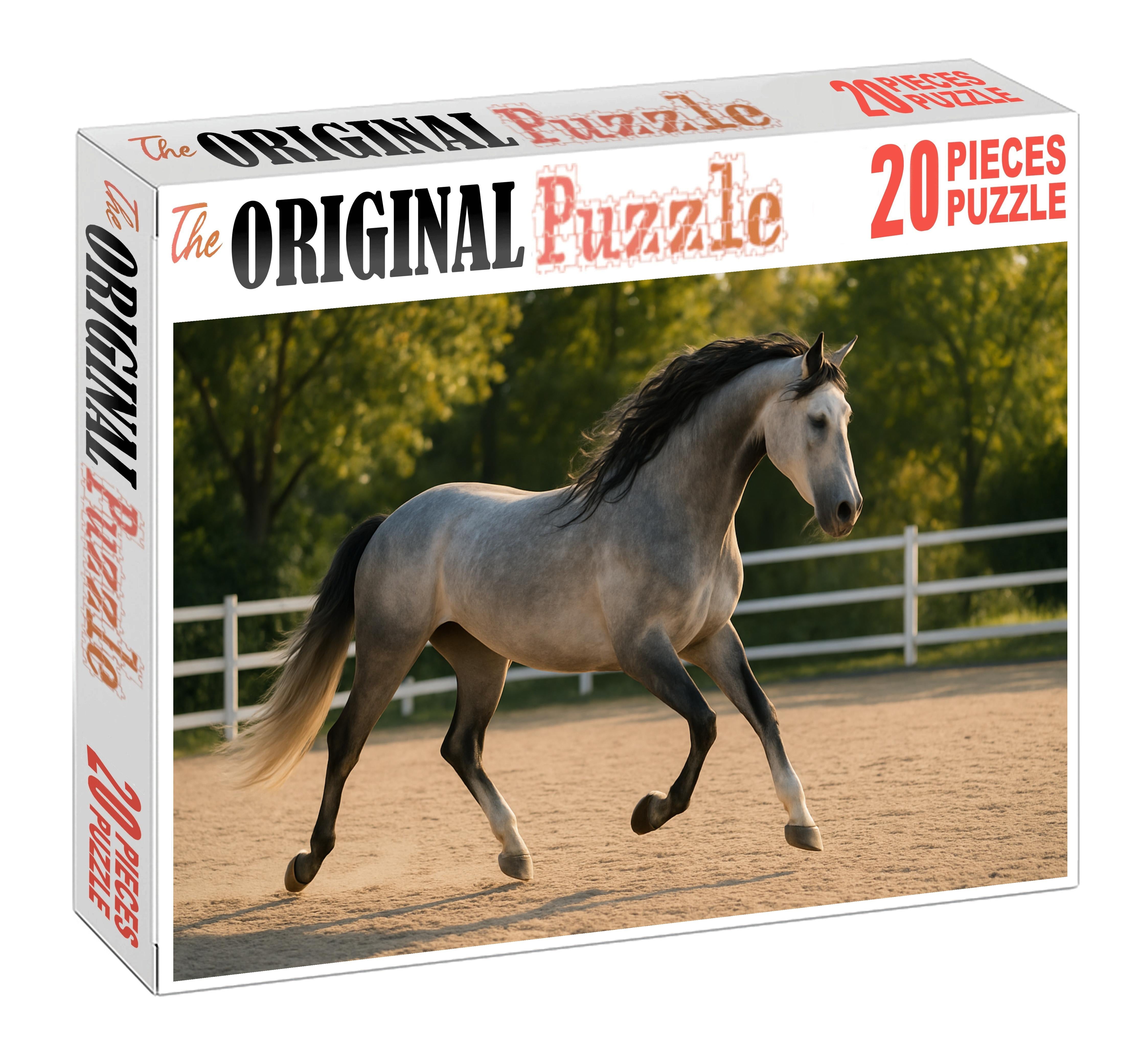 Silver Moonlight Elegant Gray Warmblood With Fluid Movement And Calm Temperament Easy Puzzles