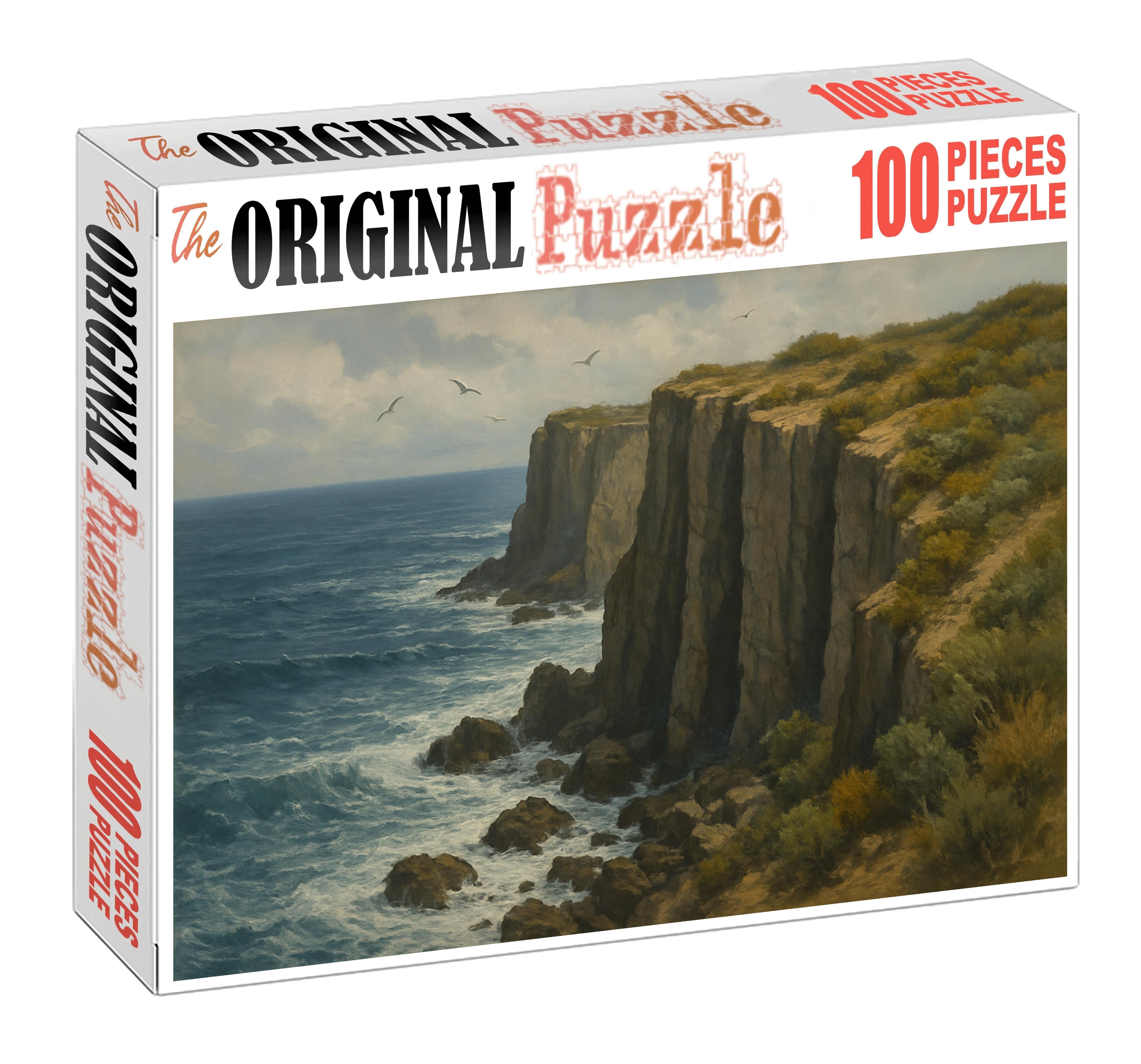 Windward Bluff Dramatic Coastal Cliffs And Ocean Spray Easy Puzzles