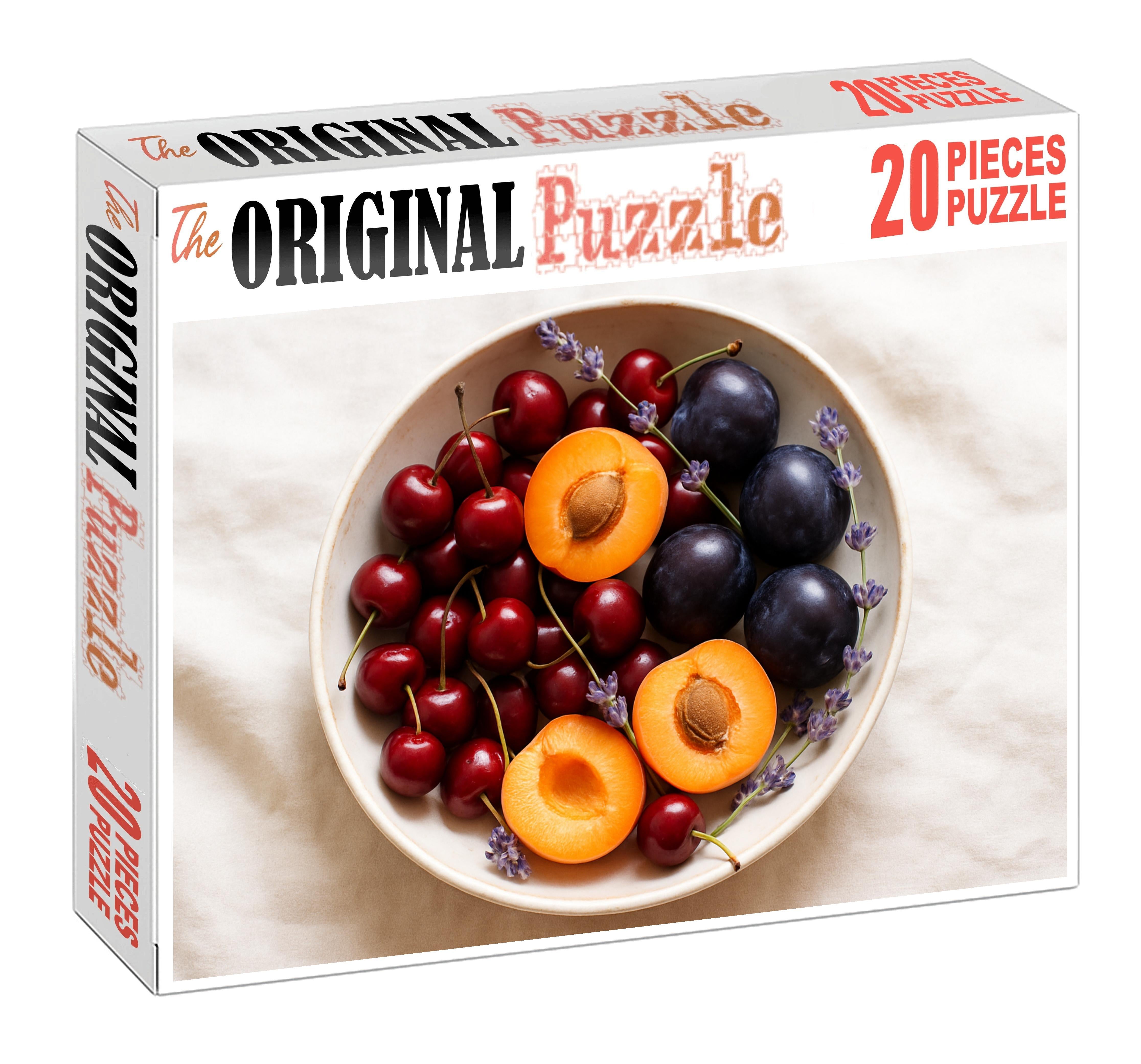 Berry And Stone Fruit Harmony Cherries Apricots And Black Plums 20 Piece Puzzle