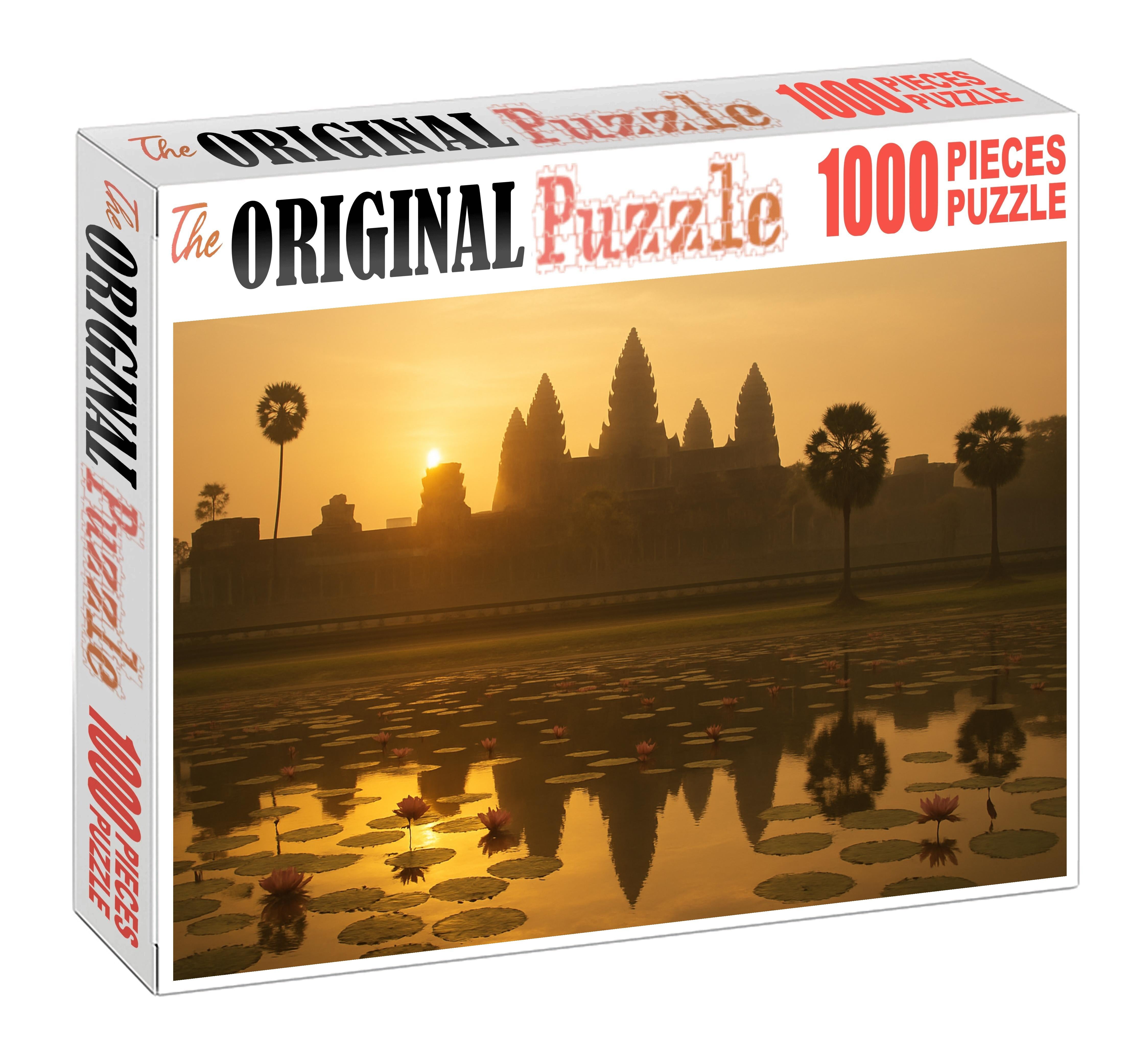 Angkor Wat Located In Siem Reap Cambodia Recognized By 7985 Globally As The Largest Religious Monument 1000 Piece Puzzle