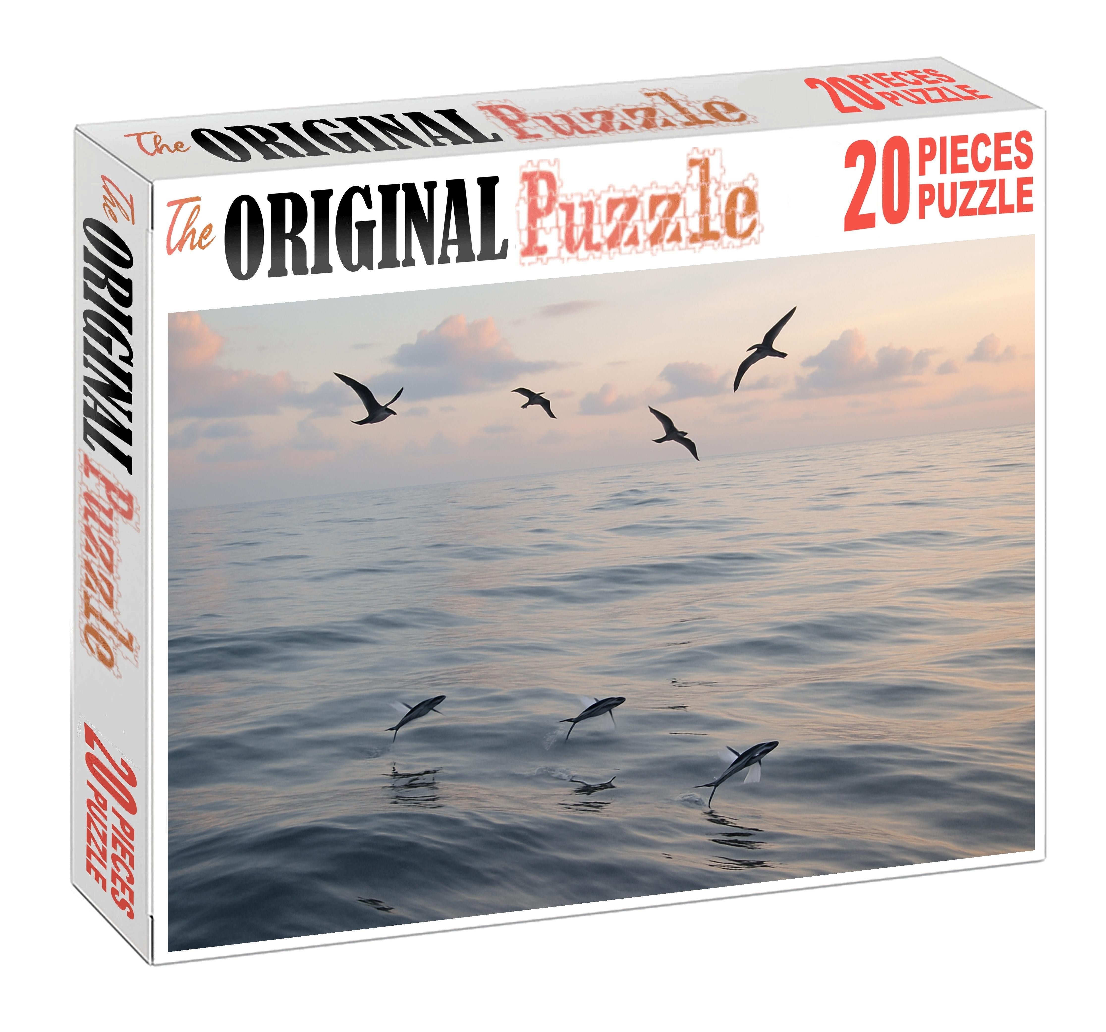 Silver Surface Drift Gentle Swells Beneath Pale Morning Light 200 Piece Puzzle