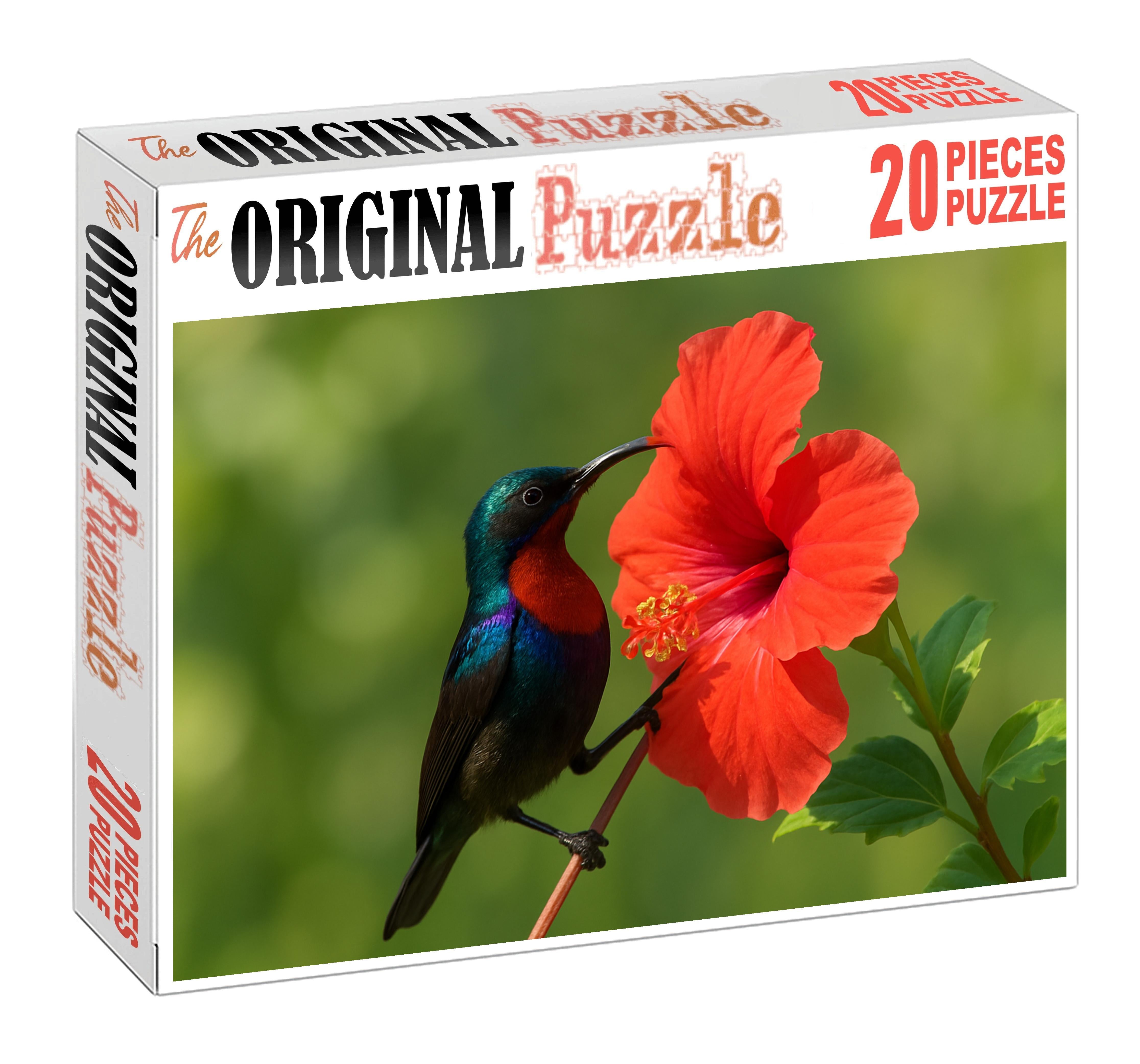 Copper-throated Sunbird Jewel Of The Blossoms Premium Puzzle Pieces