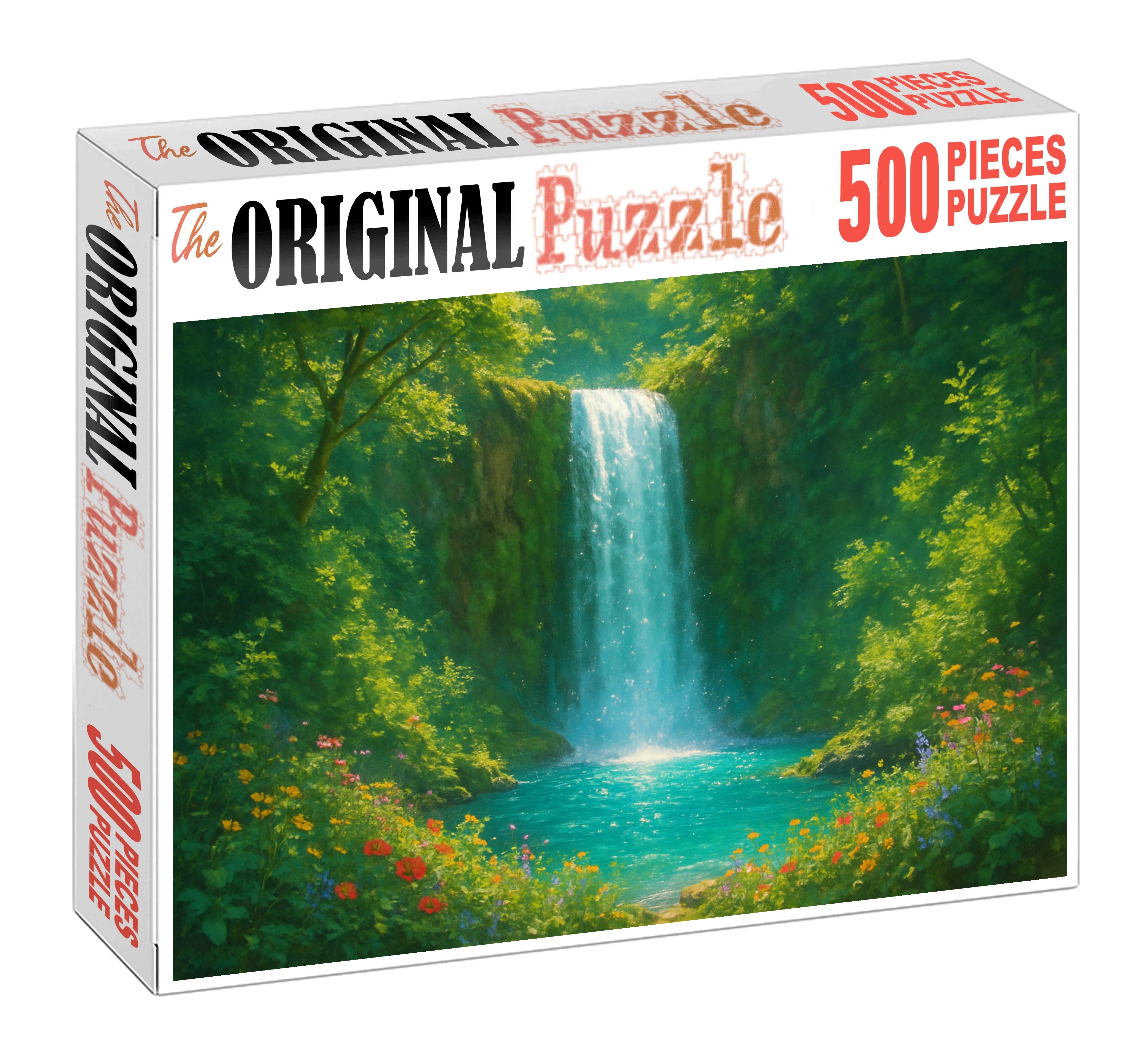 Celestial Veil Falls Premium Puzzle Pieces