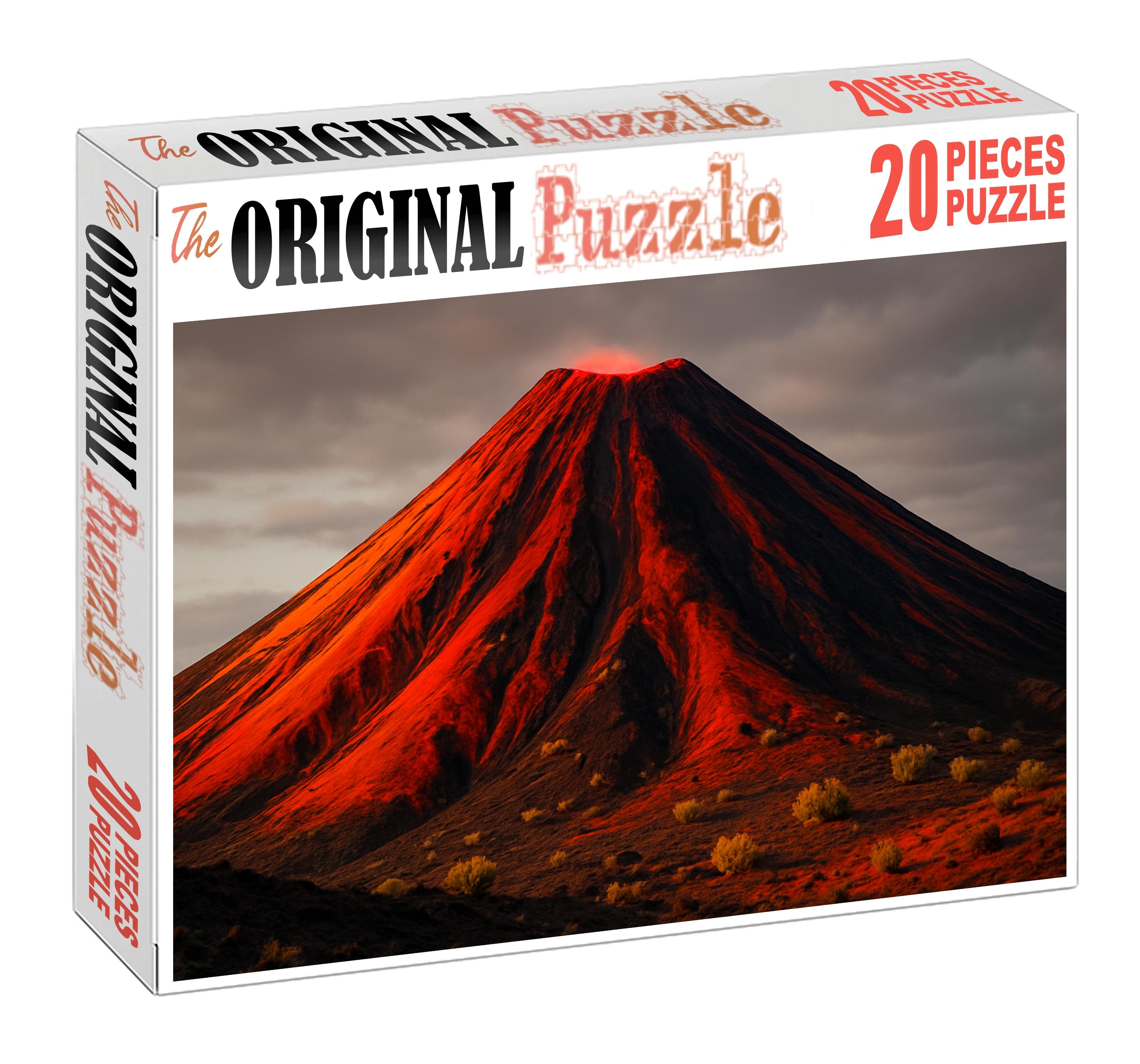 Crimson Volcanic Cone Large Format Puzzle