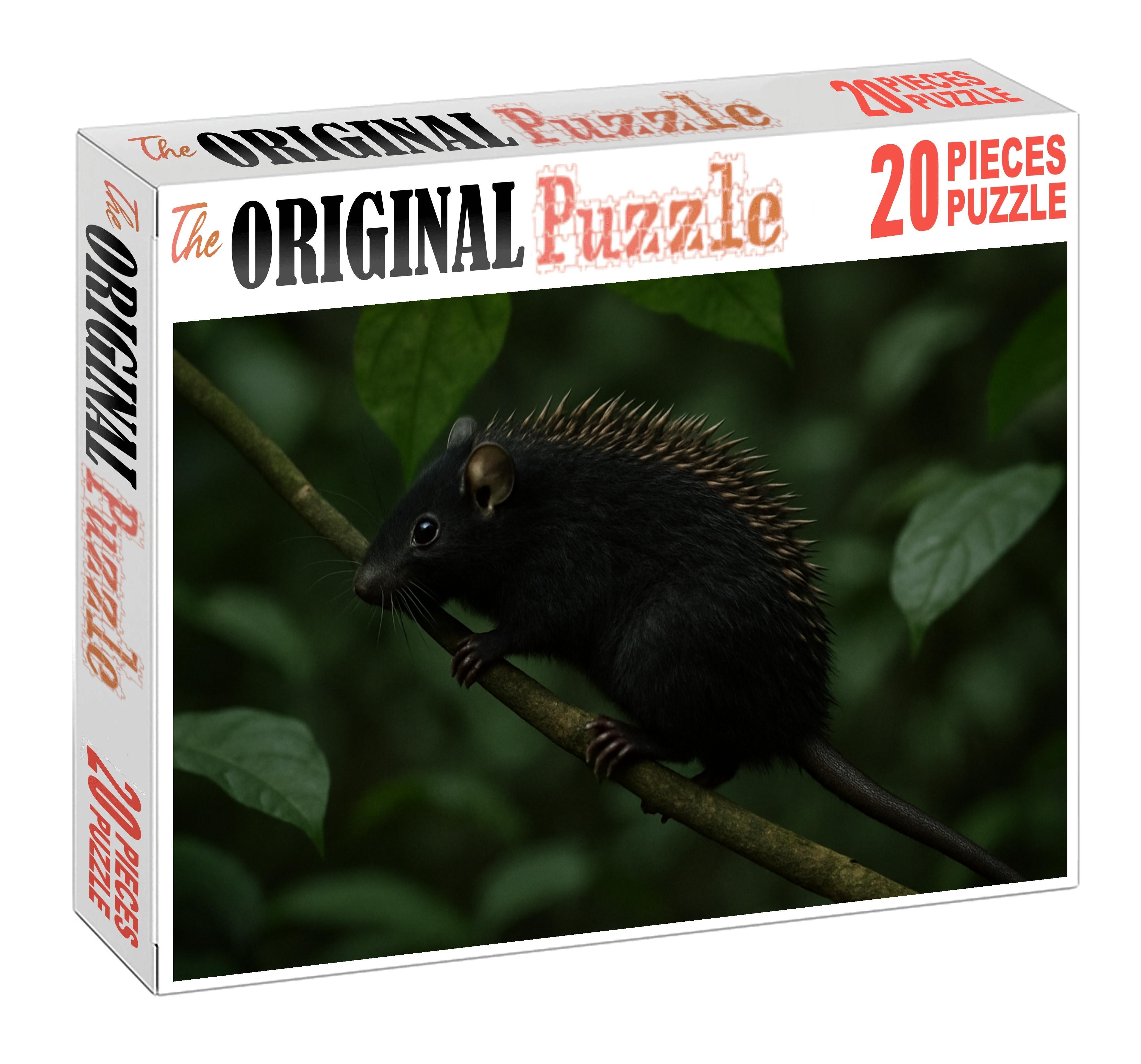 Velvet-spined Tree Rodent Agile Climber With Soft Dark Fur Puzzle Fun