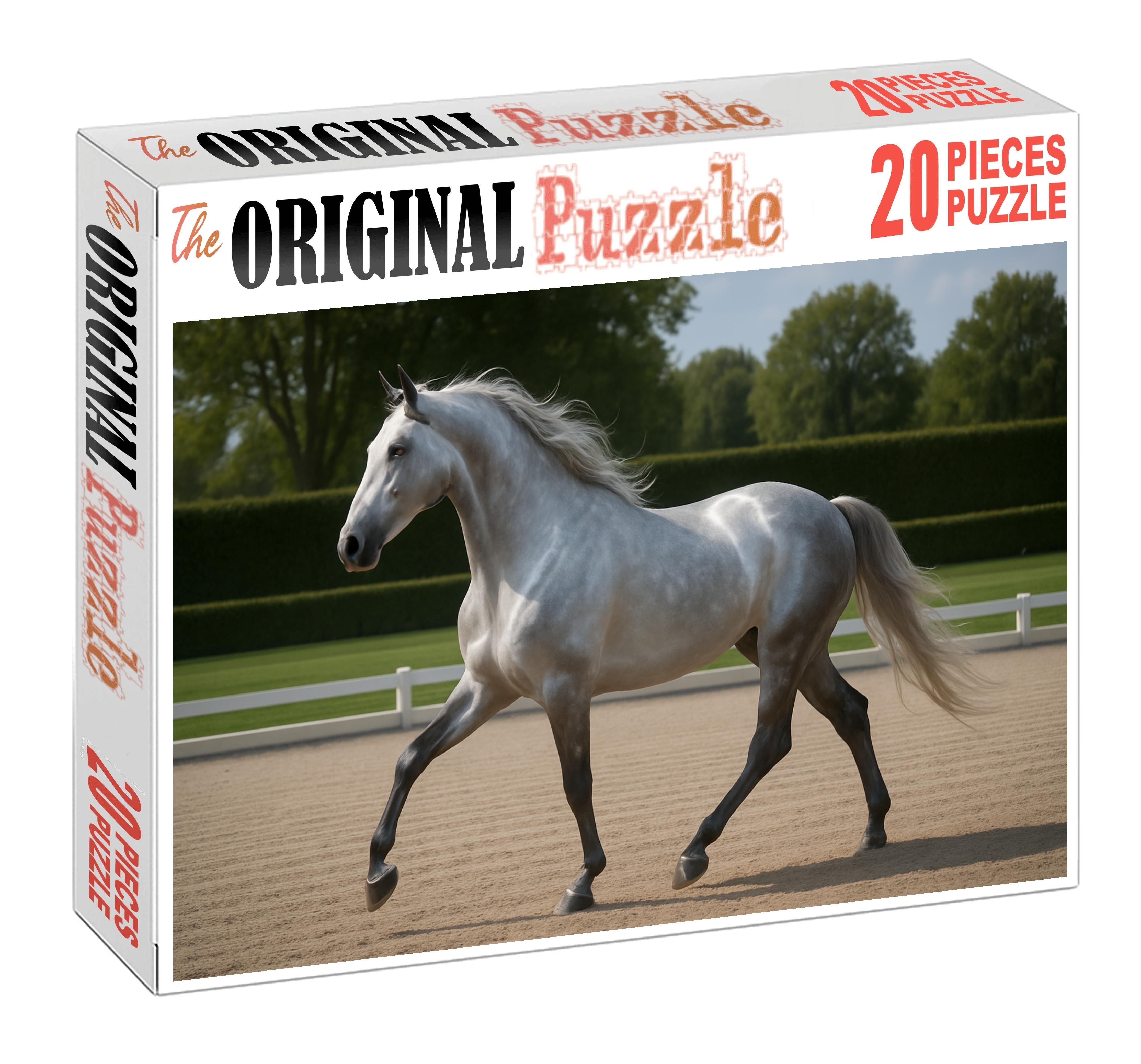 Silver Mirage Luminous Gray Warmblood Mare For Dressage Challenging Puzzles