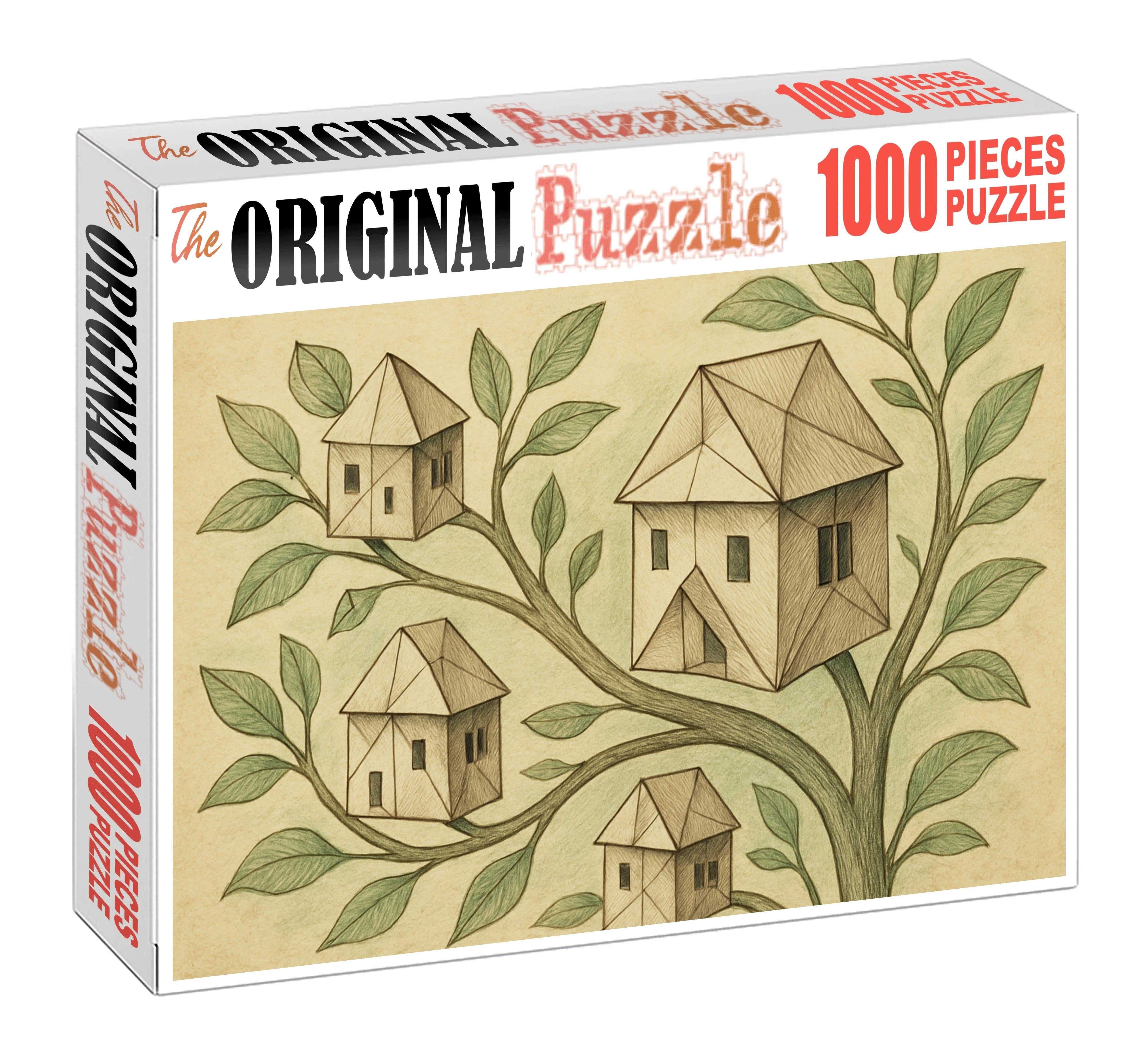 The Origami Treehouse Village Premium Puzzle Pieces