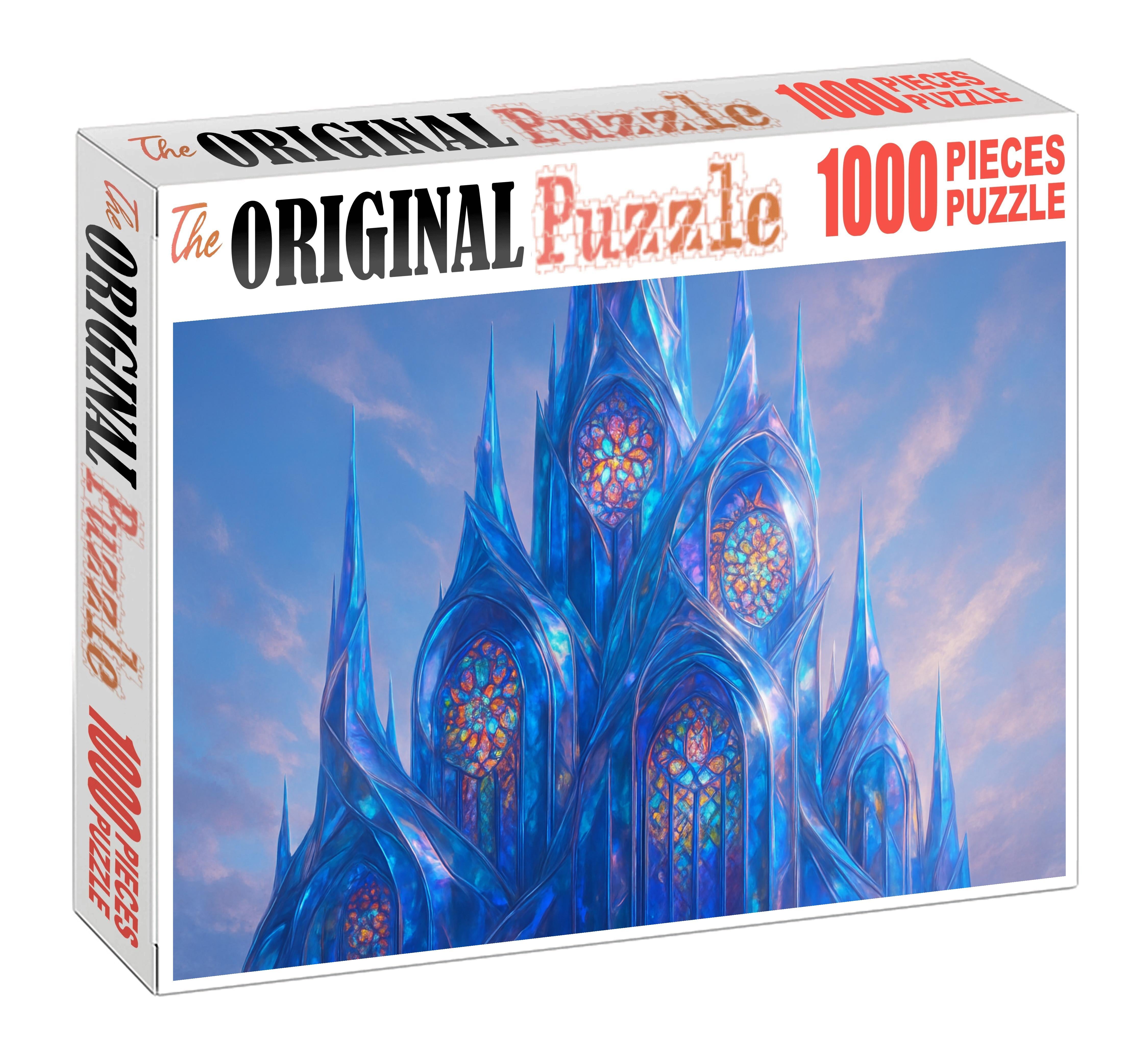 The Glass Cathedral Fractured Light Through Transparent Spires Unique Puzzle Design