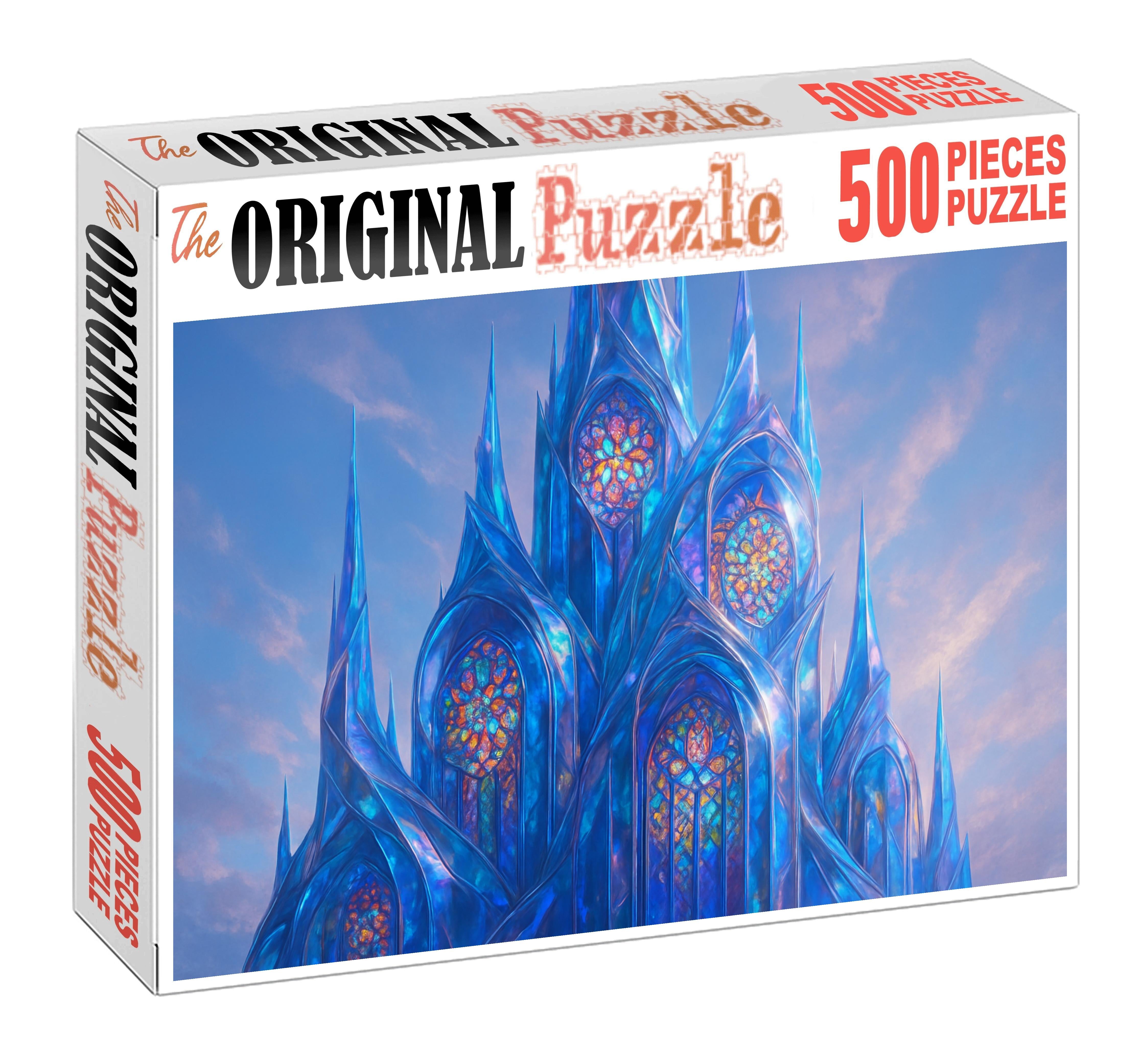 The Glass Cathedral Fractured Light Through Transparent Spires Unique Puzzle Design