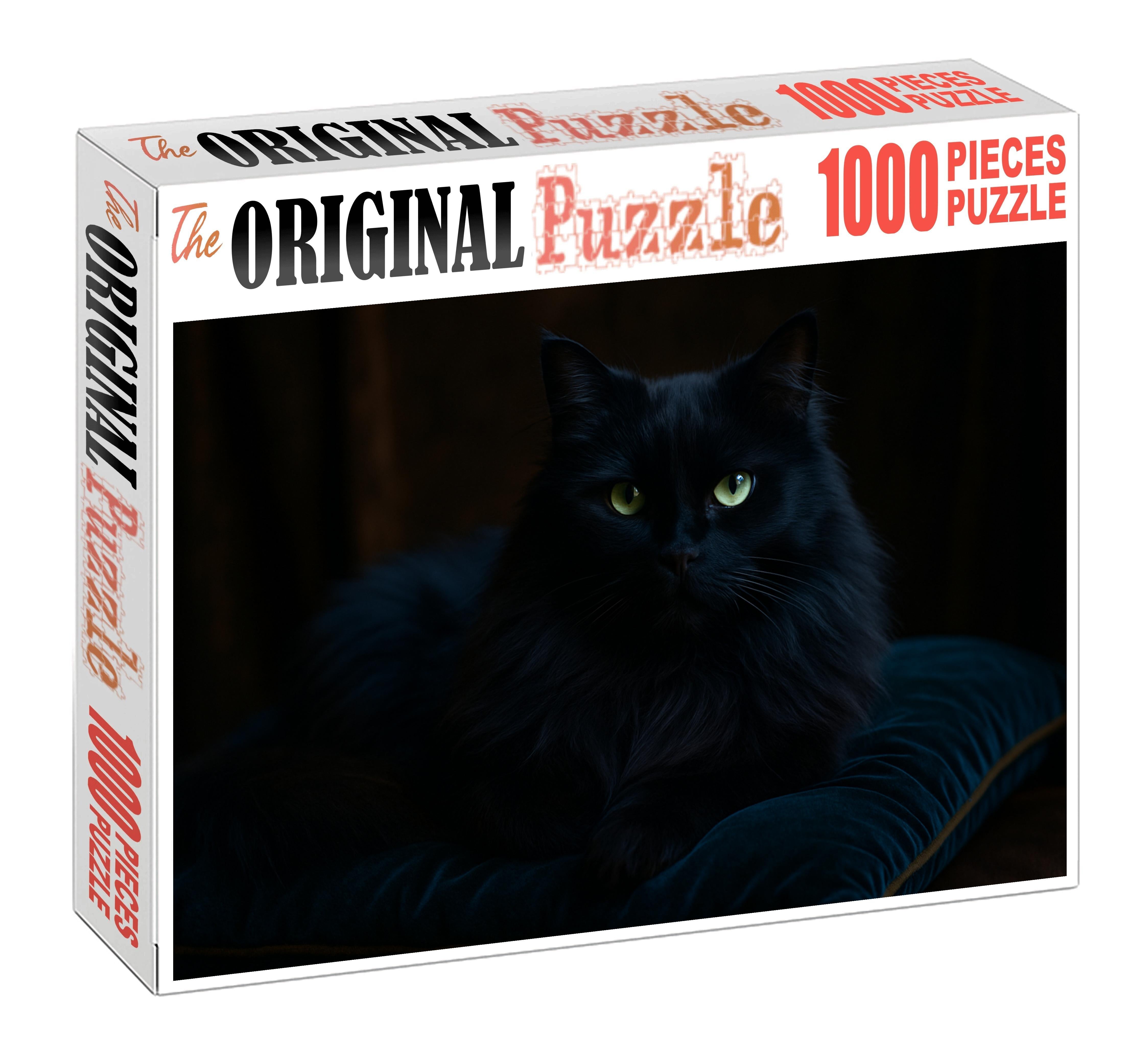 Midnight Opal Deep Blue-black Longhair With Gentle Mystery 200 Piece Puzzle