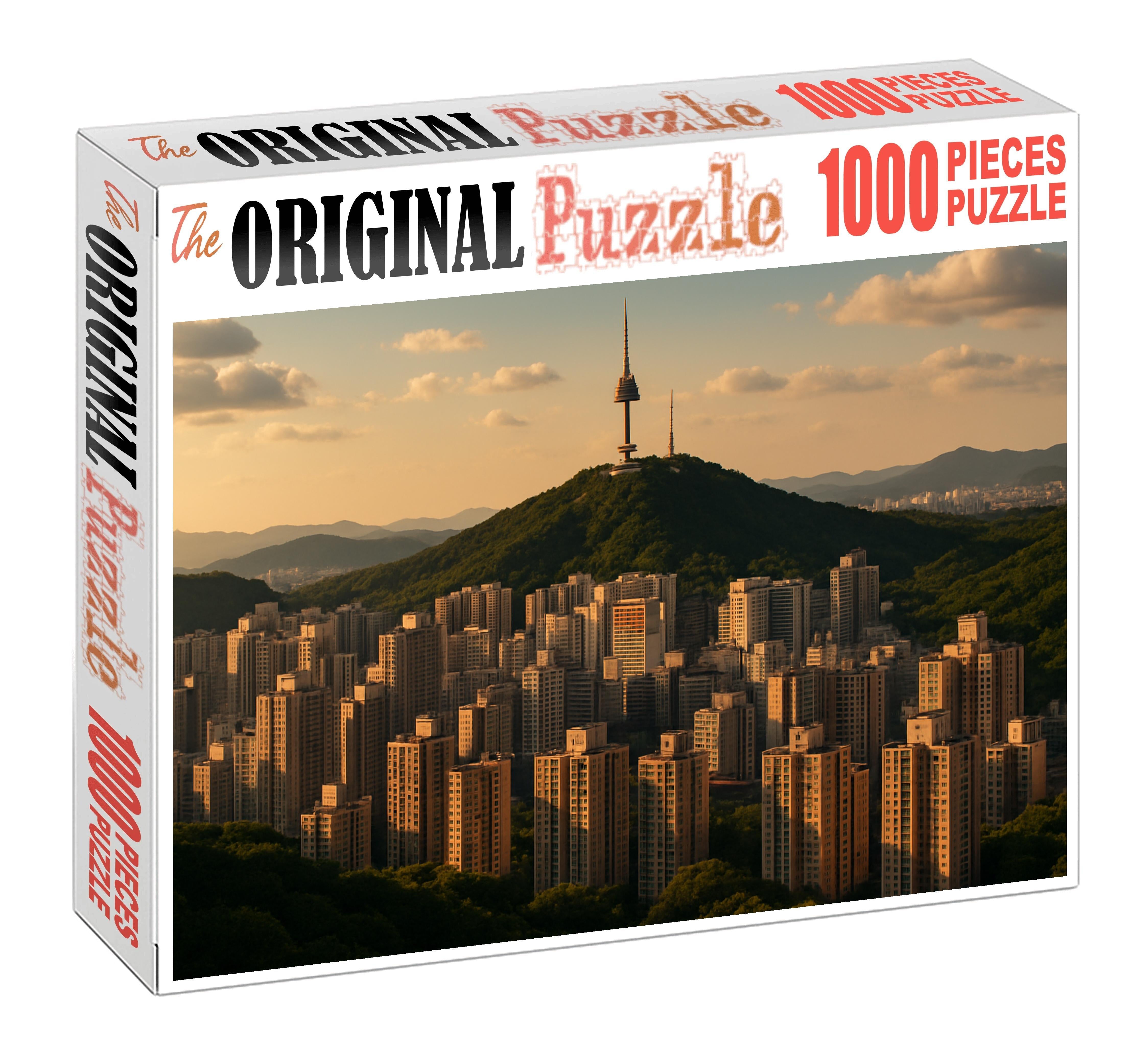 Seoul Namsan Skyline Mountains And Urban High-rises In Harmony Mini Puzzle