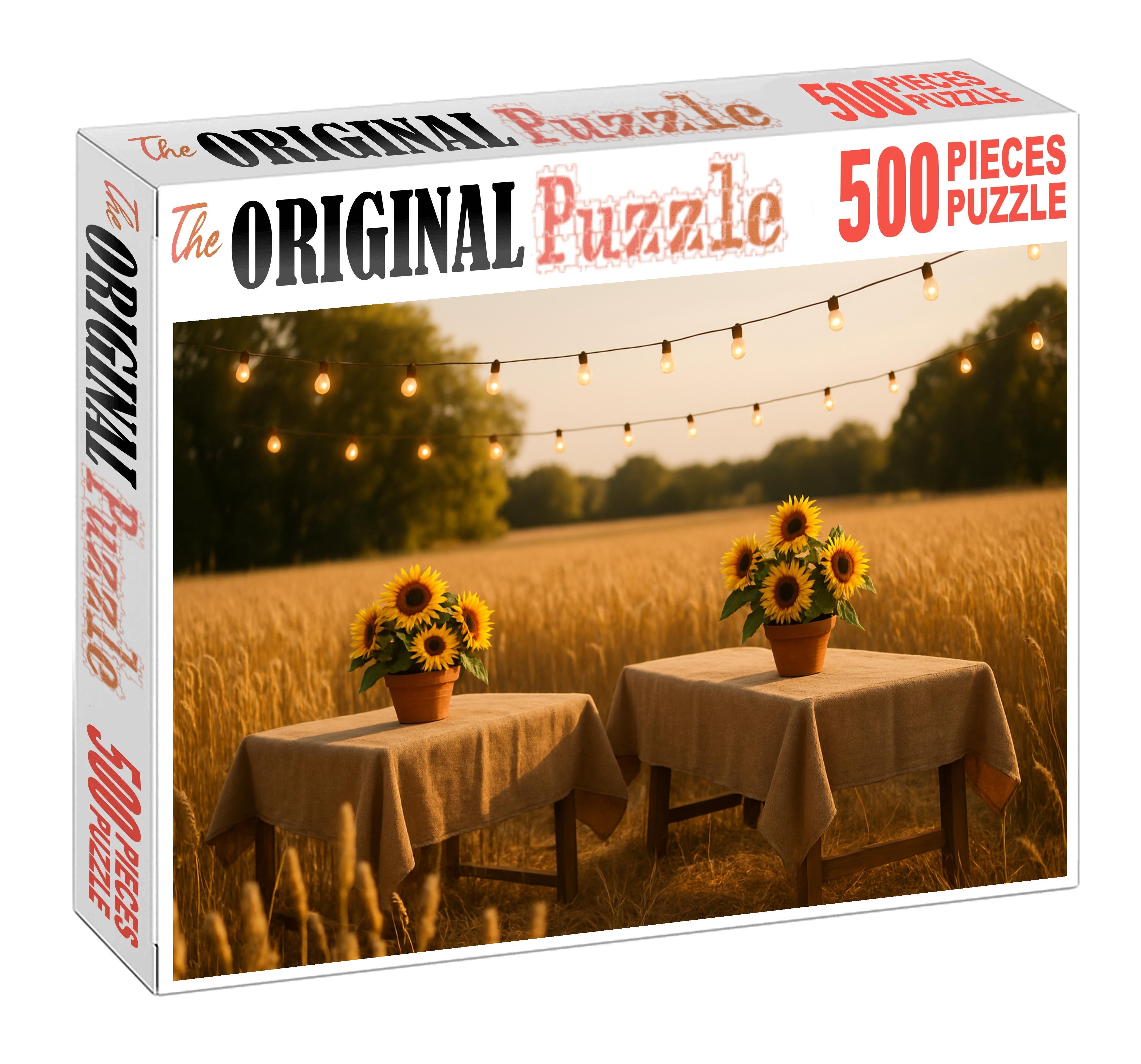 Golden Wheat Reverie Sunlit Fields And Rustic Accents Puzzle Fun