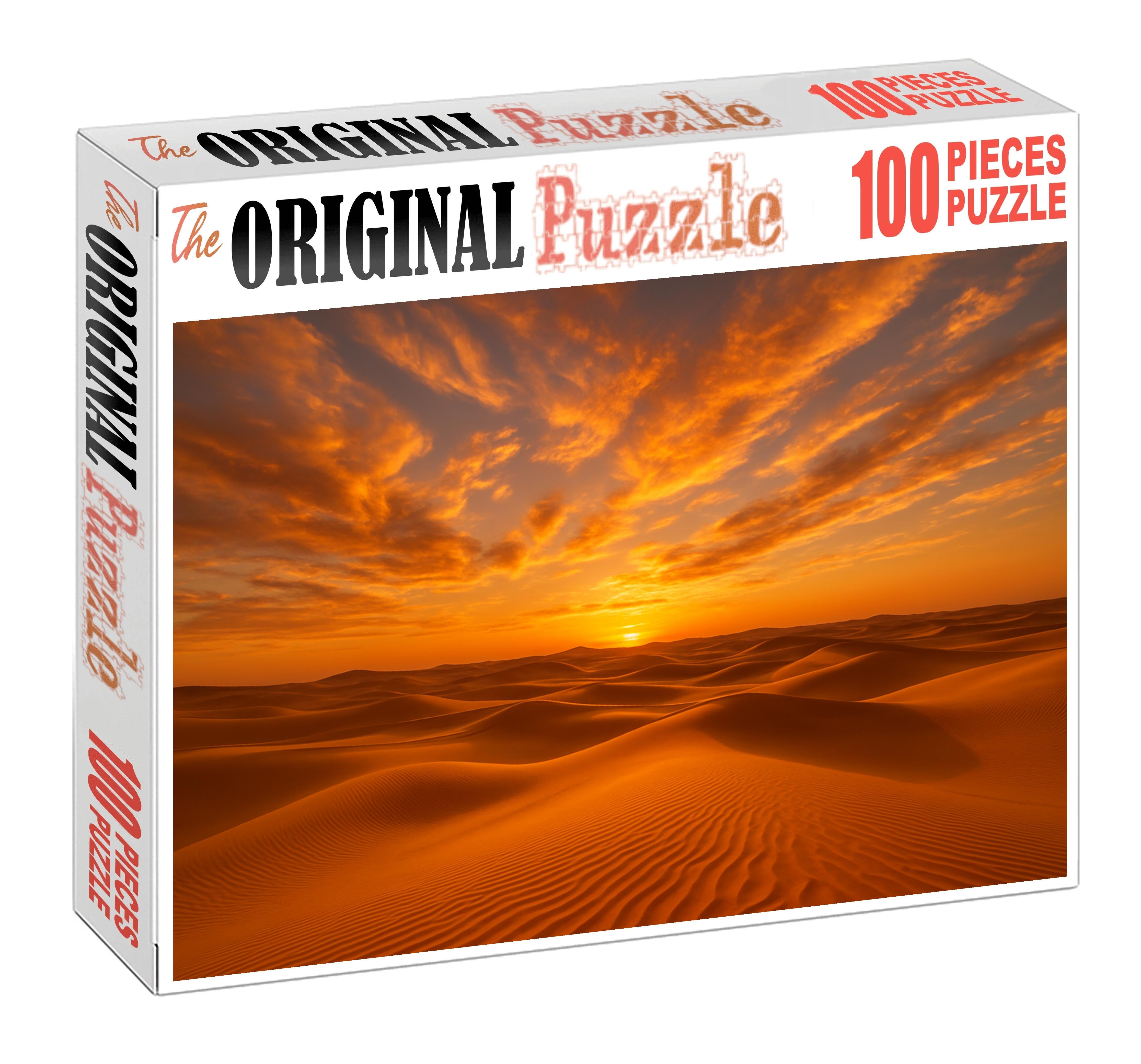 Gilded Oasis View Gold And Amber Melodies Over Desert Sands Puzzle Collection