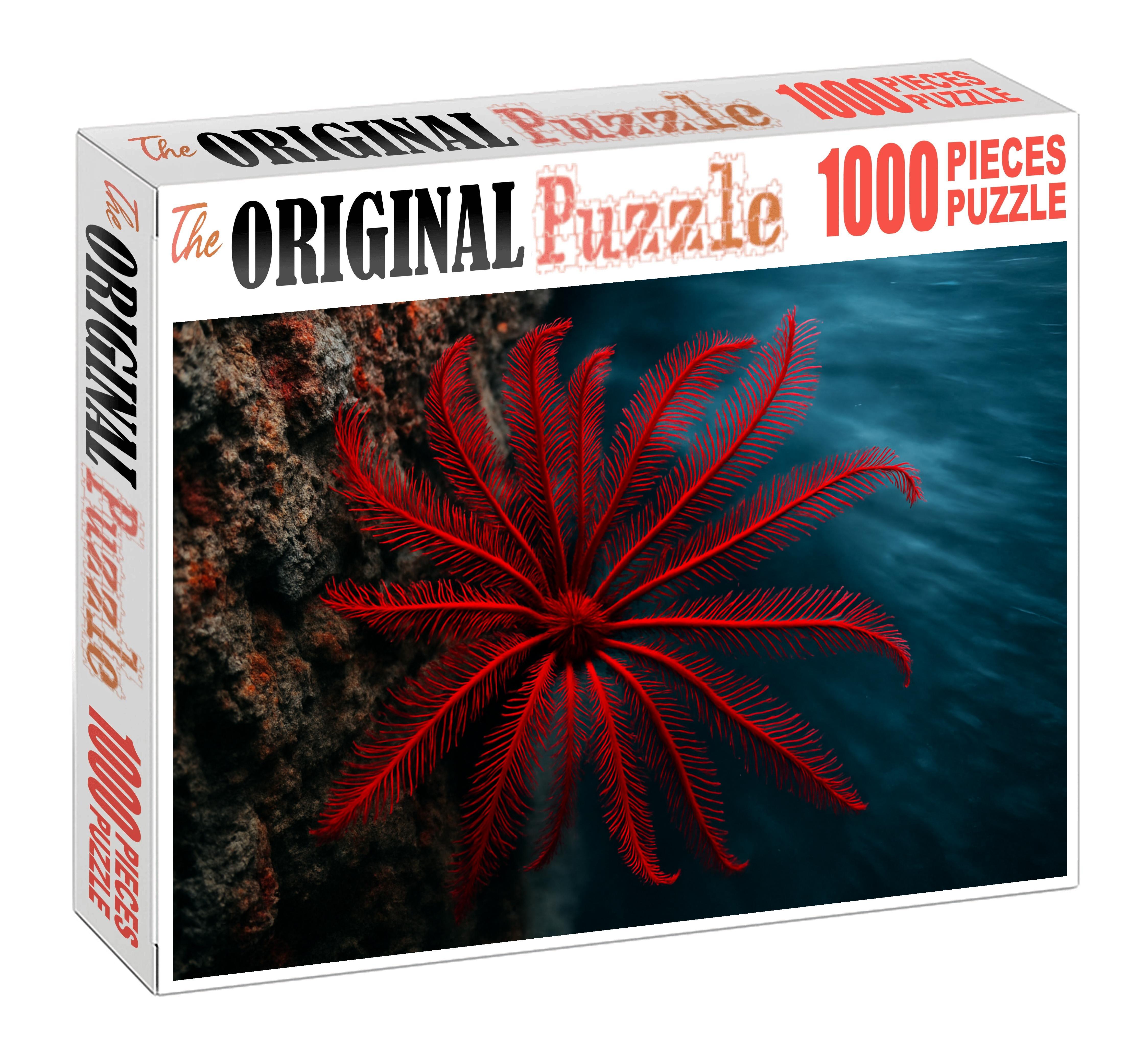 Crimson Feather Star Elegant Suspension Feeder 1000 Piece Puzzle