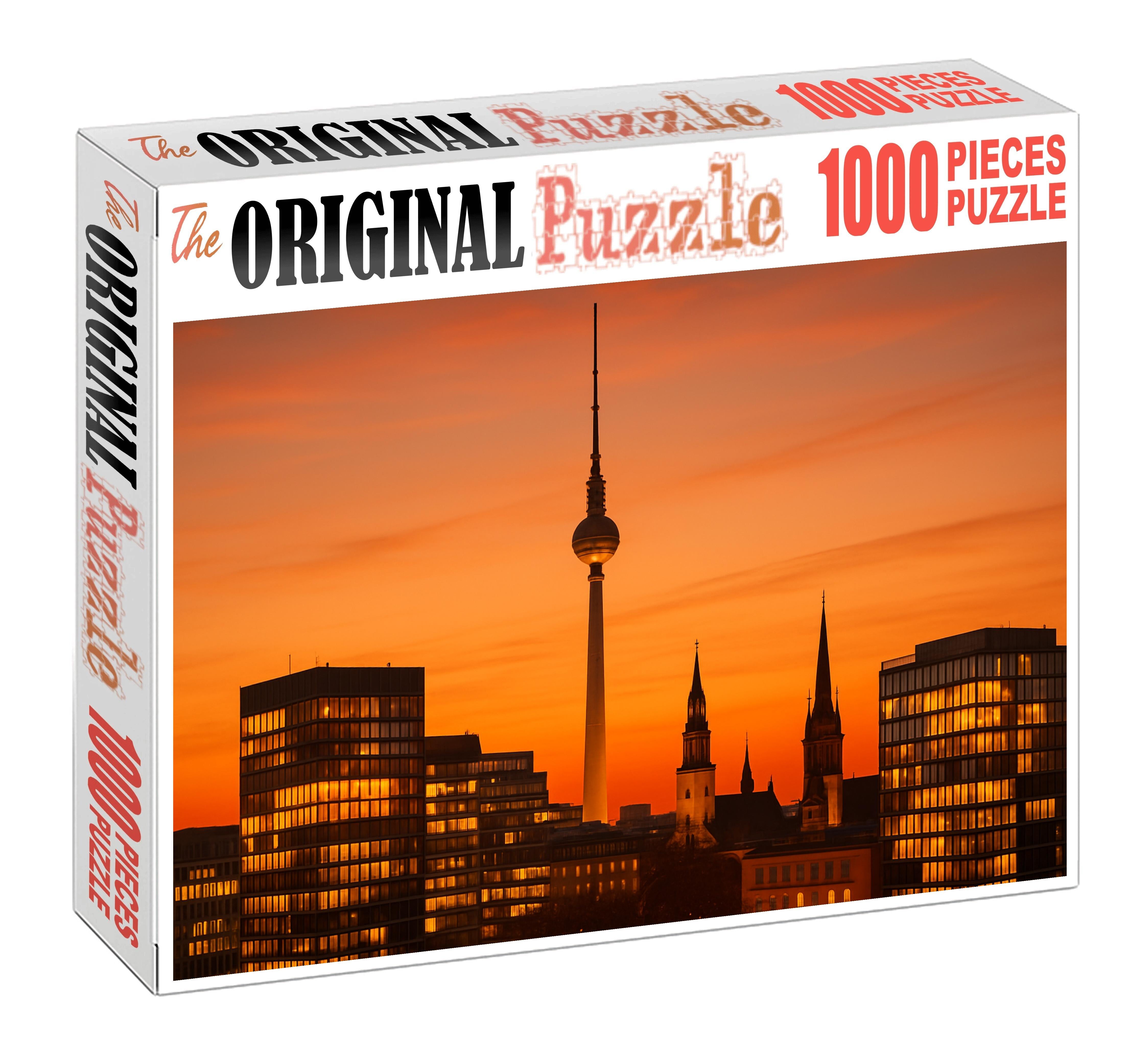 Berlin Mitte Skyline Evolving Profile Blending Historic Spires With Modern High-rise Developments 200 Piece Puzzle