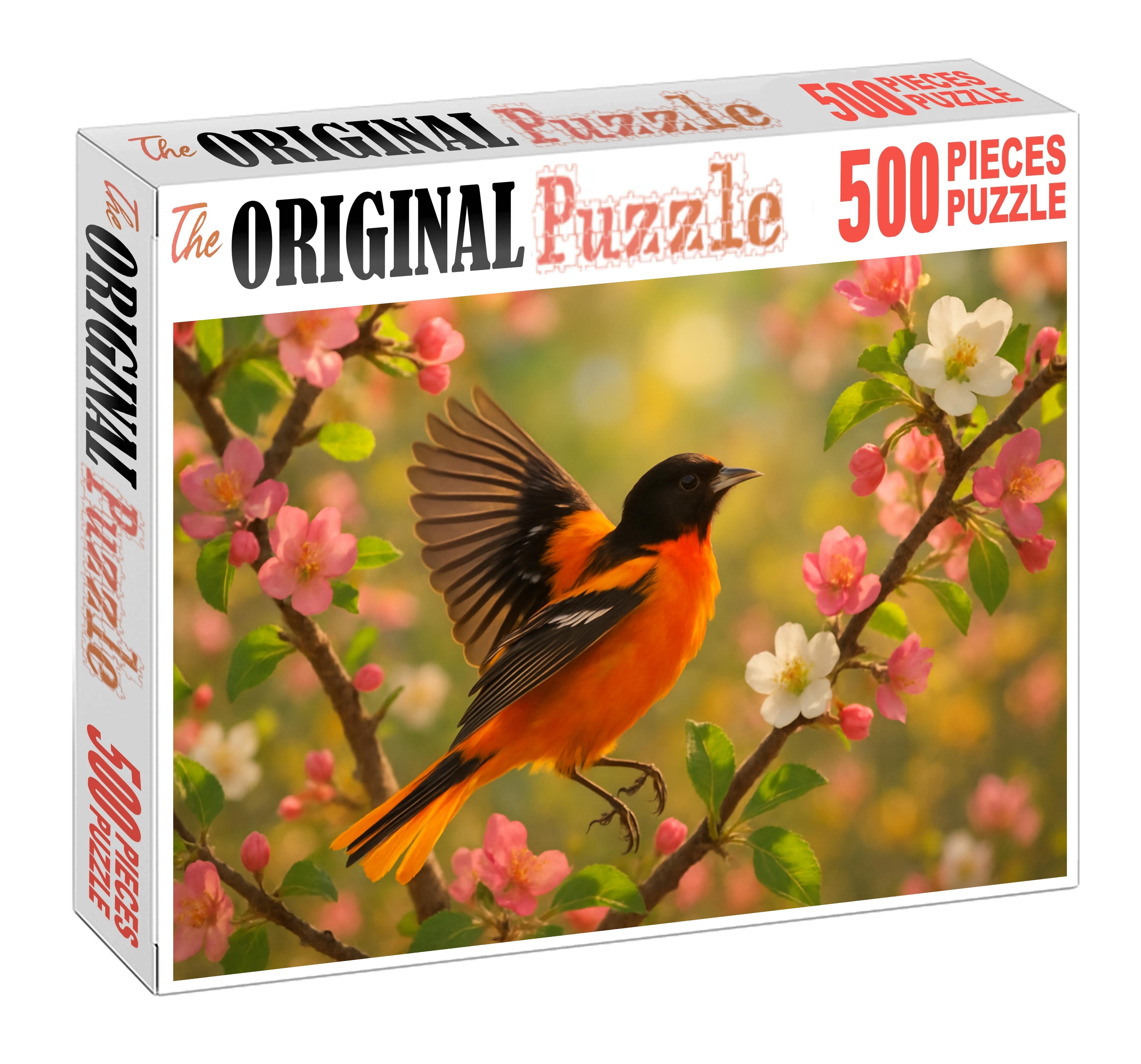 Sunset Oriole A Living Flame In The Canopy Unique Puzzle Design