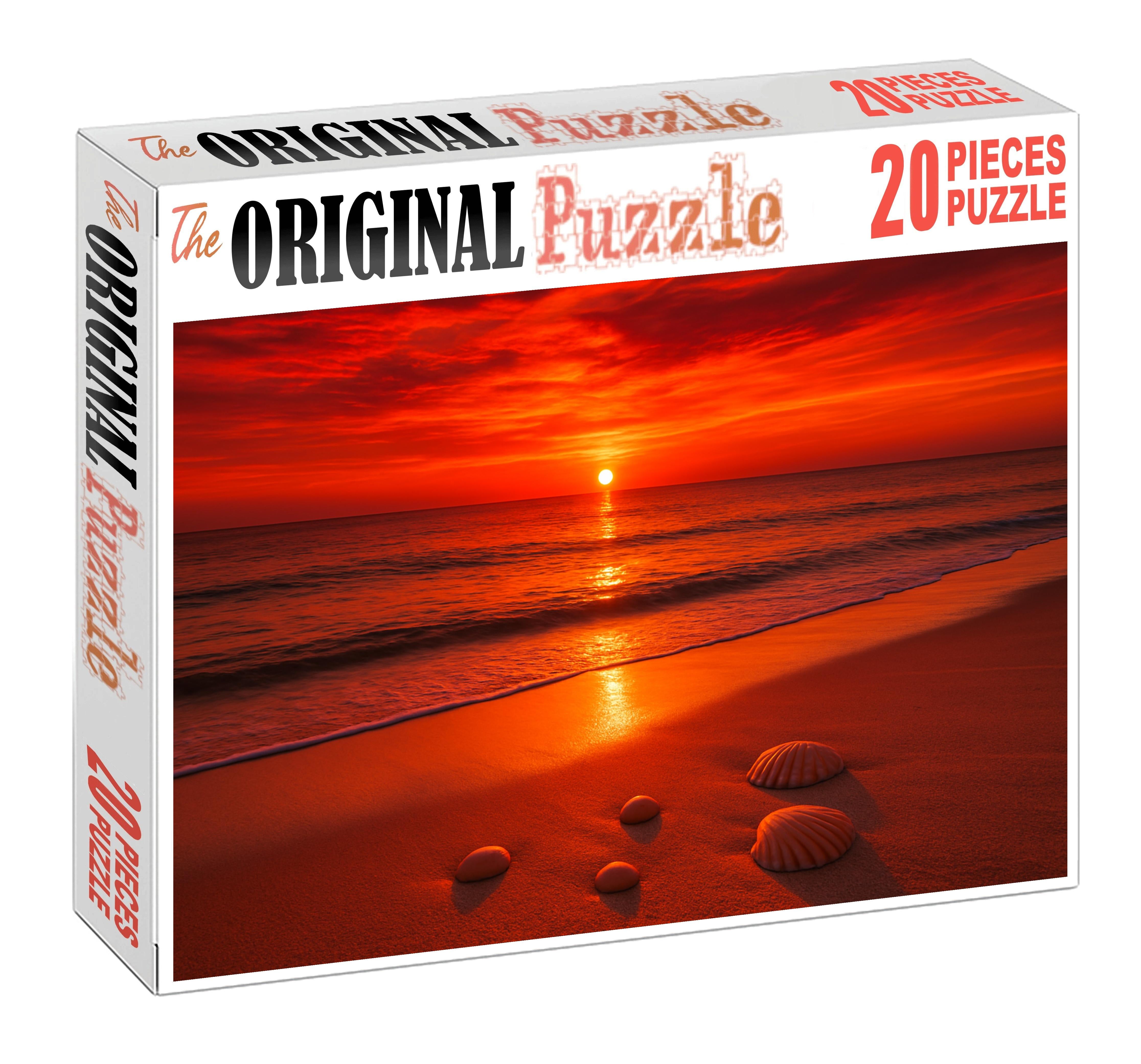 Crimson Horizon Beach 50 Piece Puzzle