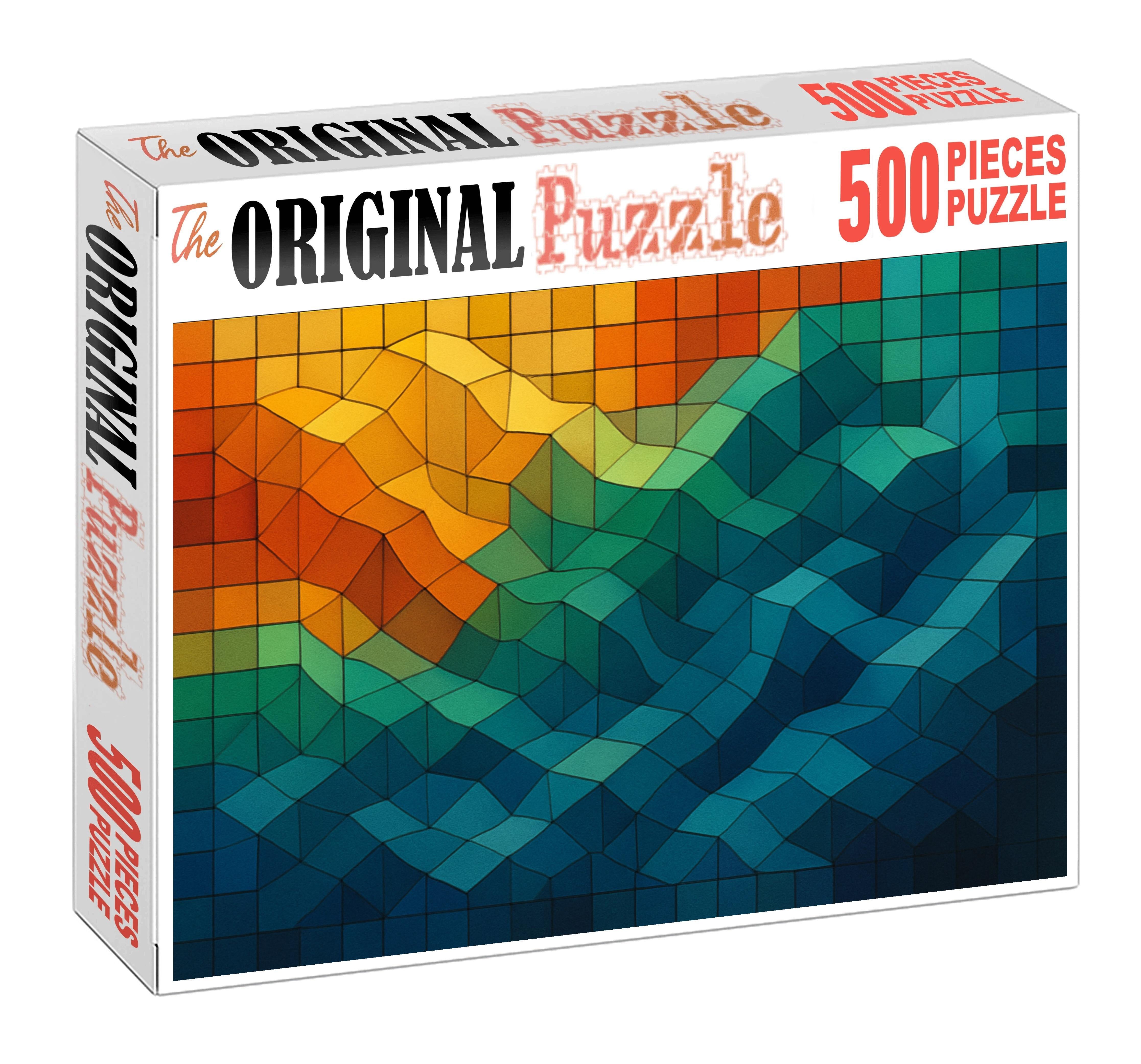 Digital Terrain Shading Mosaic 500 Piece Puzzle