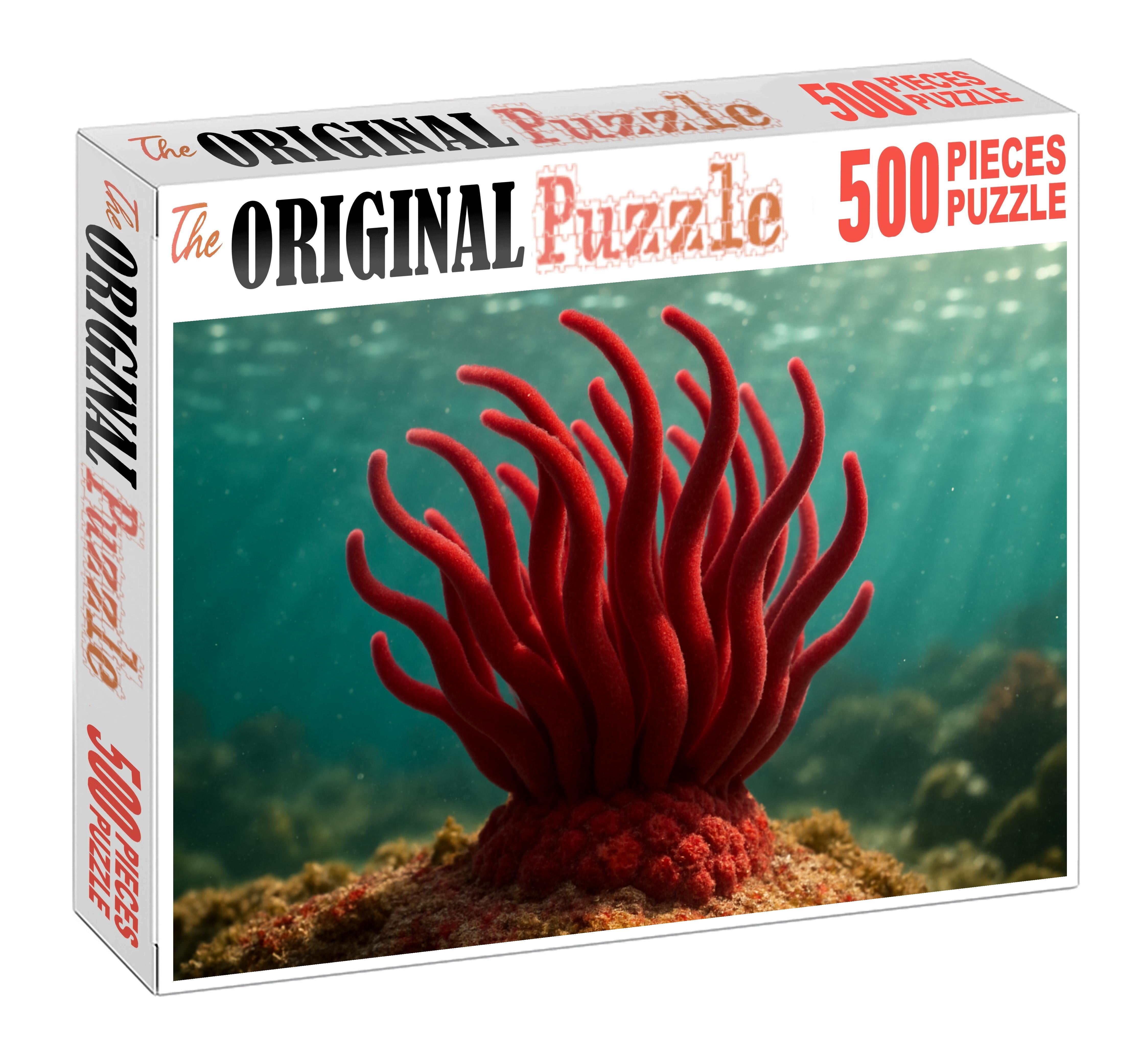 Crimson Velvet Anemone 20 Piece Puzzle