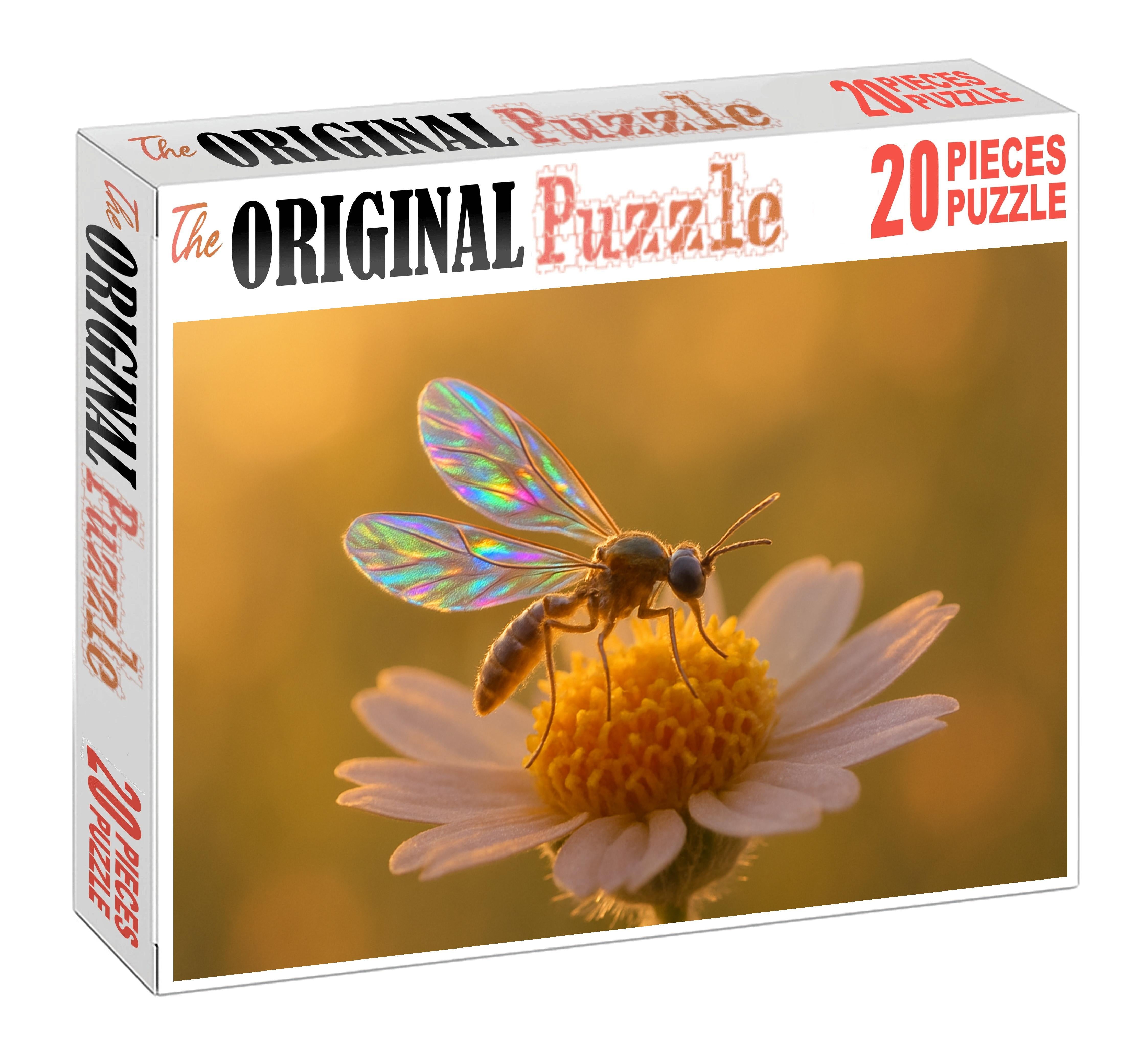 Celestial Glimmerwing Delicate Insect With Translucent Rainbow Wings Mini Puzzle