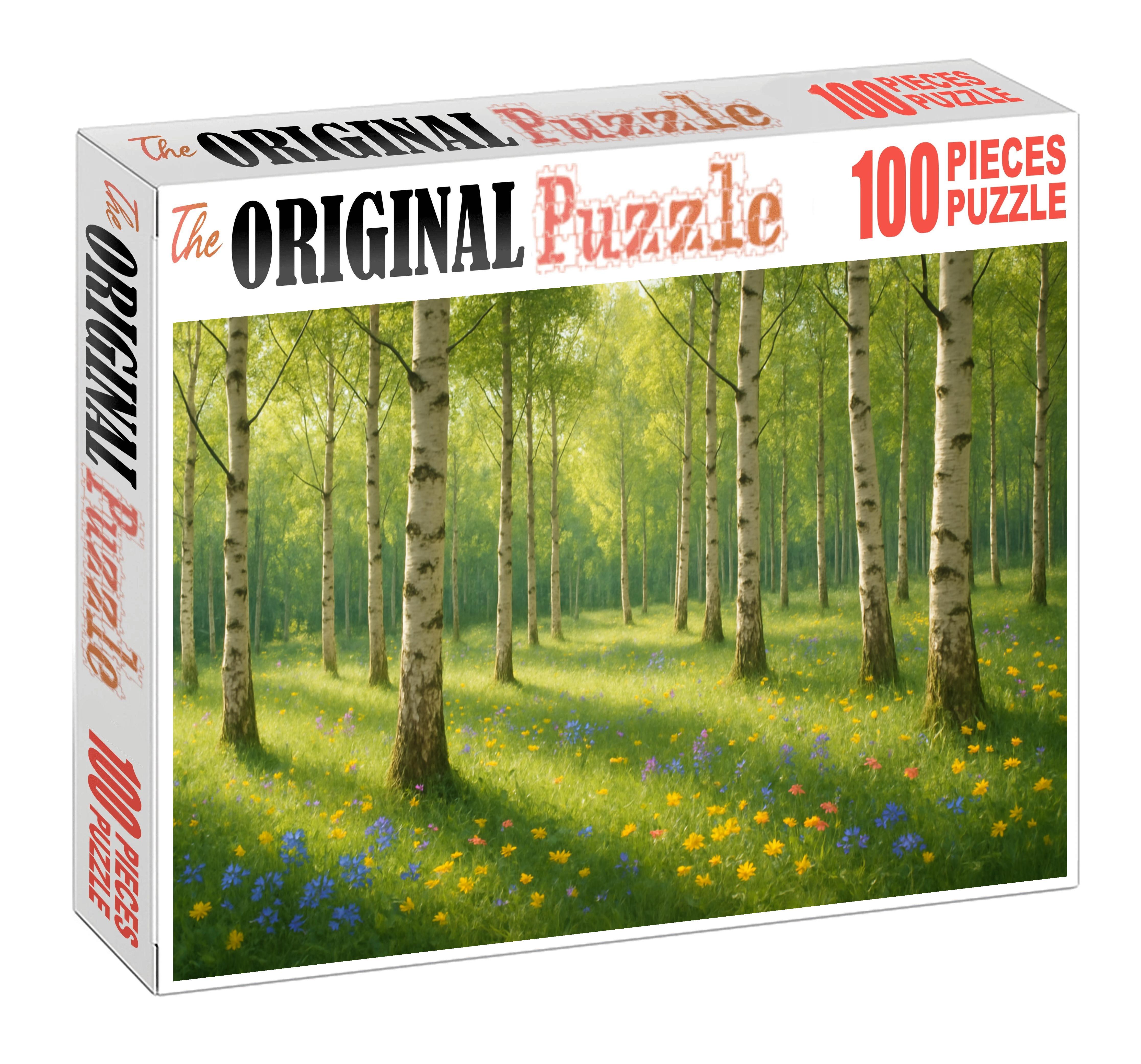 Sun-dappled Birch Stand Unique Puzzle Design