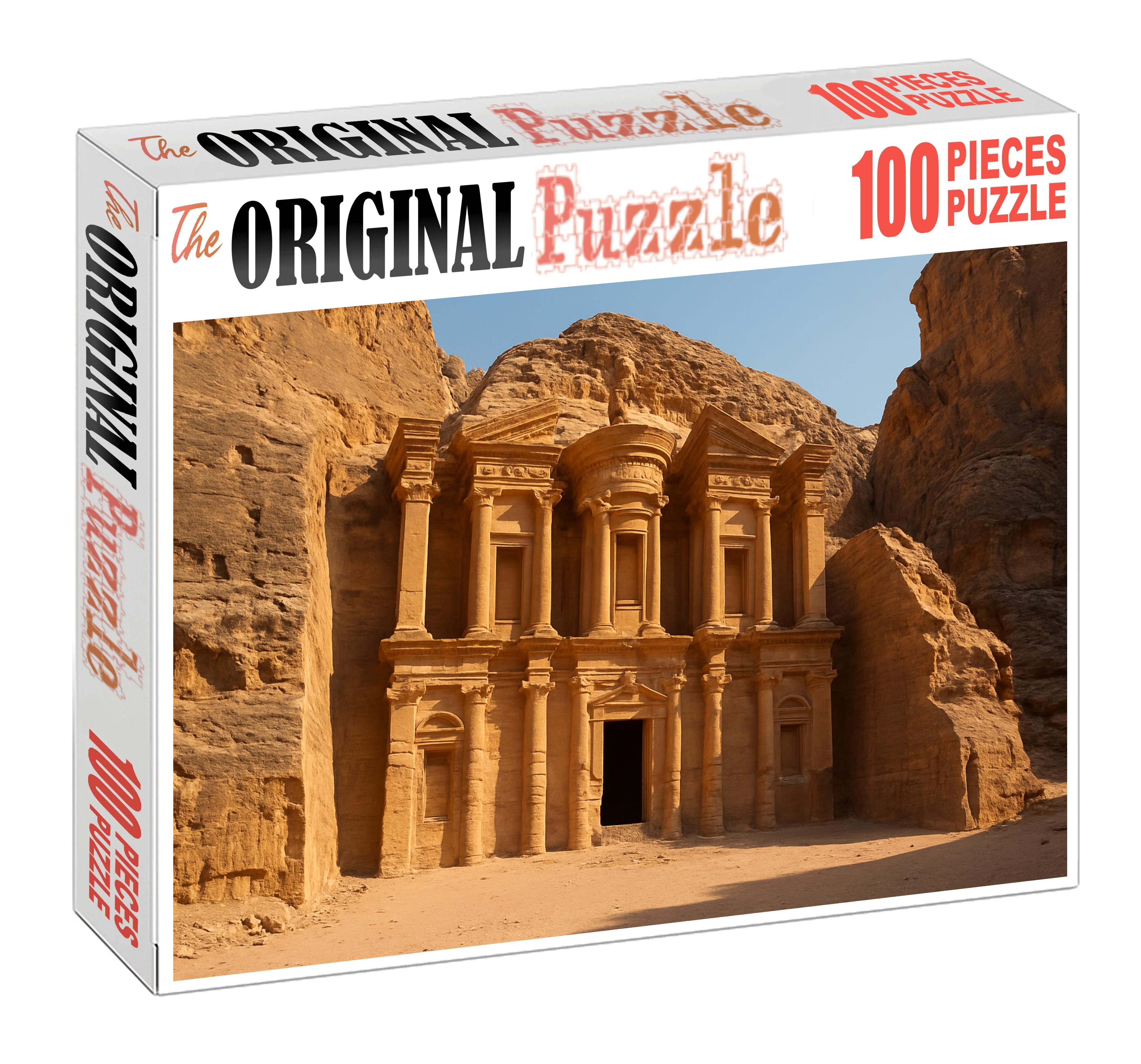 Petra Treasury Wadi Musa Jordan Identified By 8011 Globally As A Rose-red Sandstone Wonder Unique Puzzle Design