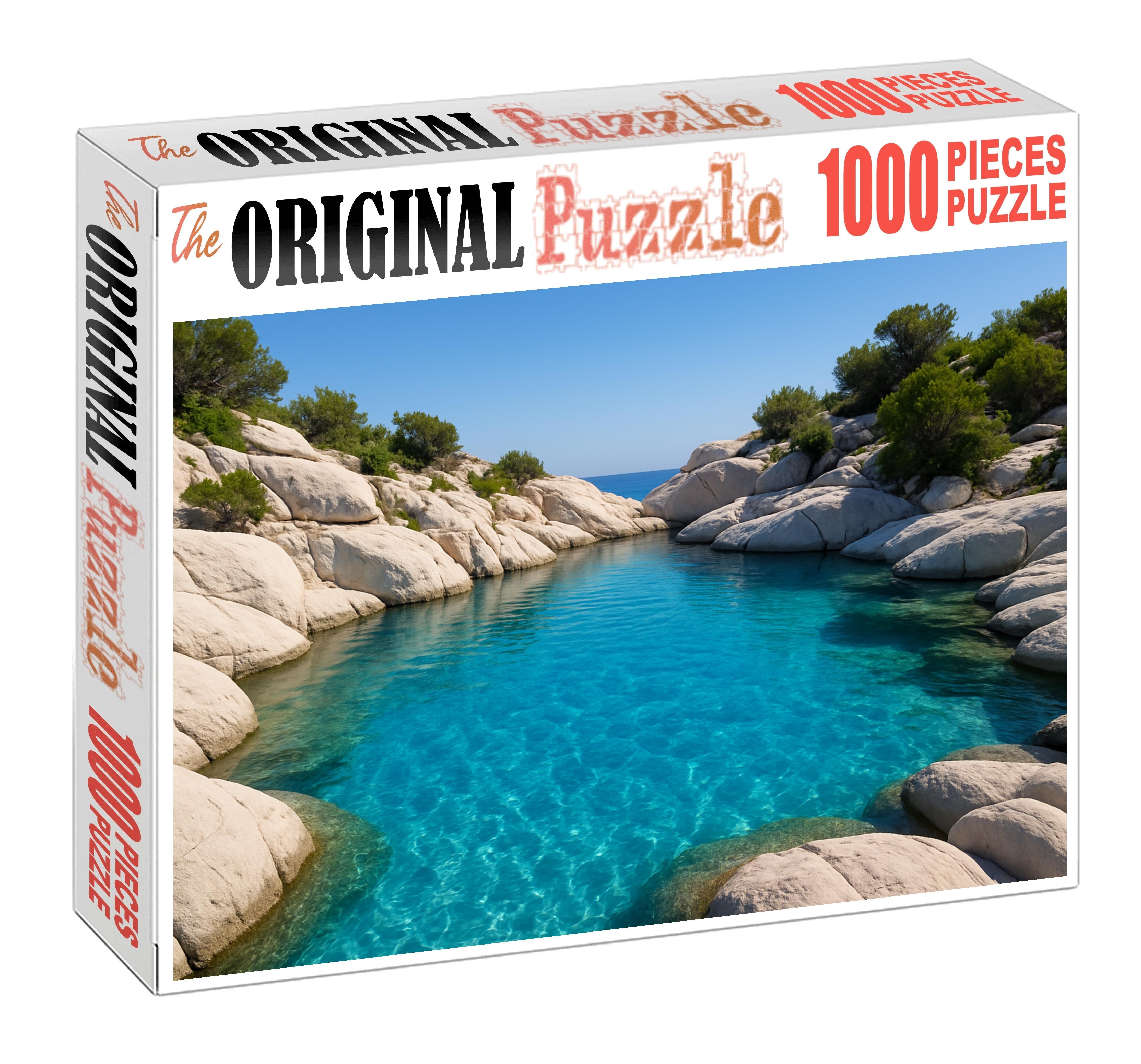 Sapphire Lagoon Retreat Large Format Puzzle