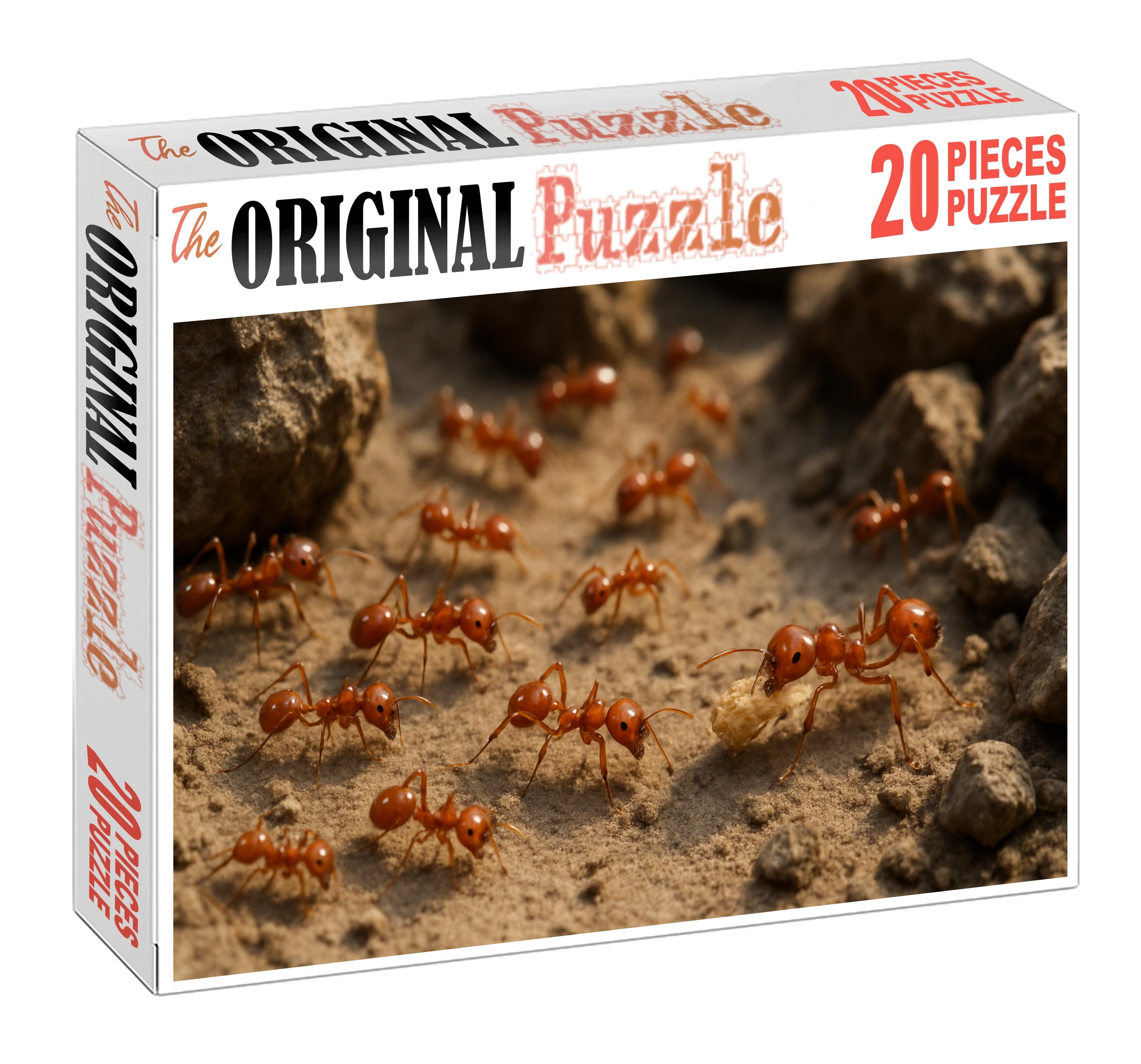 Cinderthorn Ant Fiery-hued Insect With Resilient Exoskeleton And Cooperative Colonies Custom Jigsaw Puzzle
