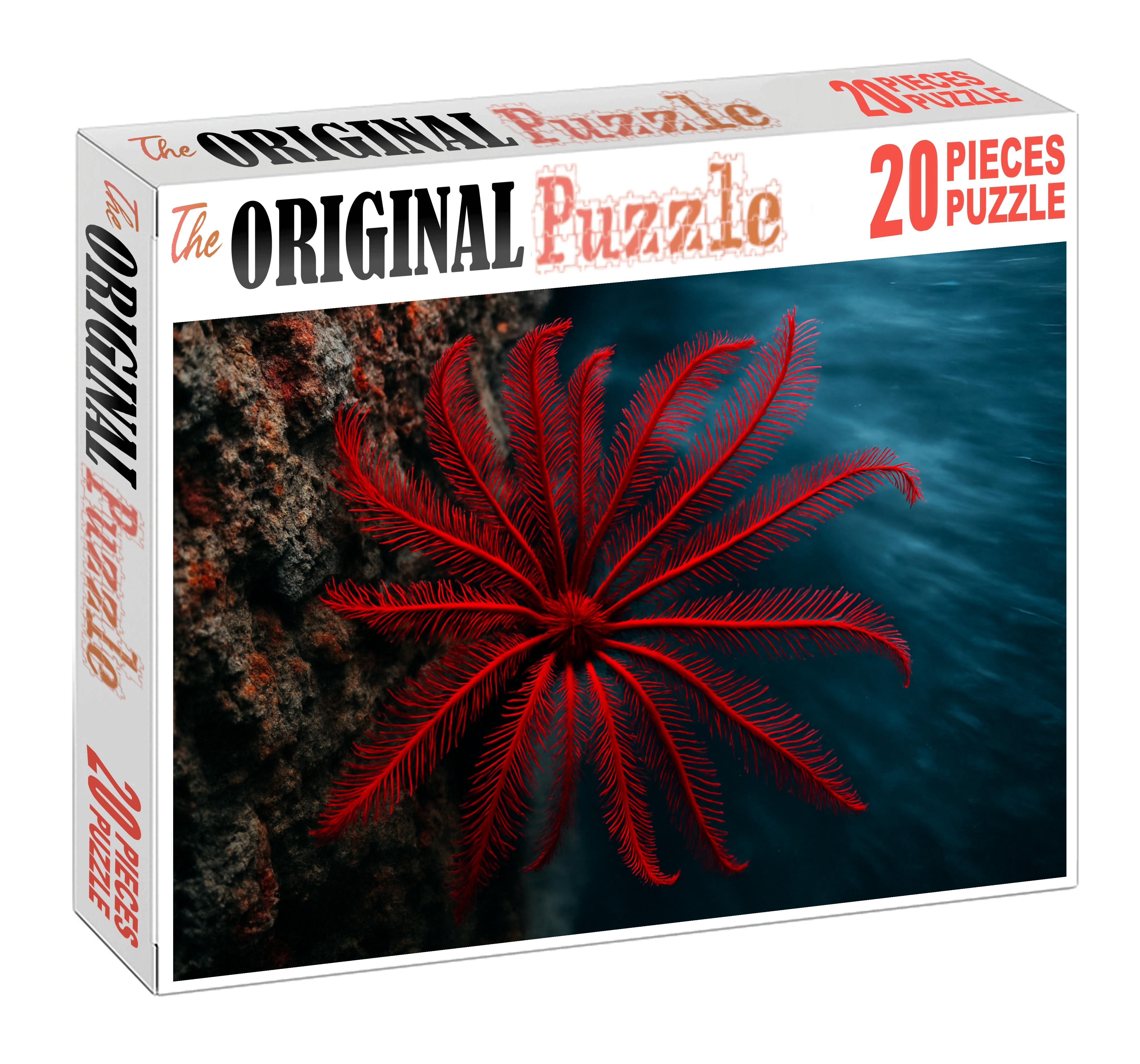 Crimson Feather Star Elegant Suspension Feeder 1000 Piece Puzzle