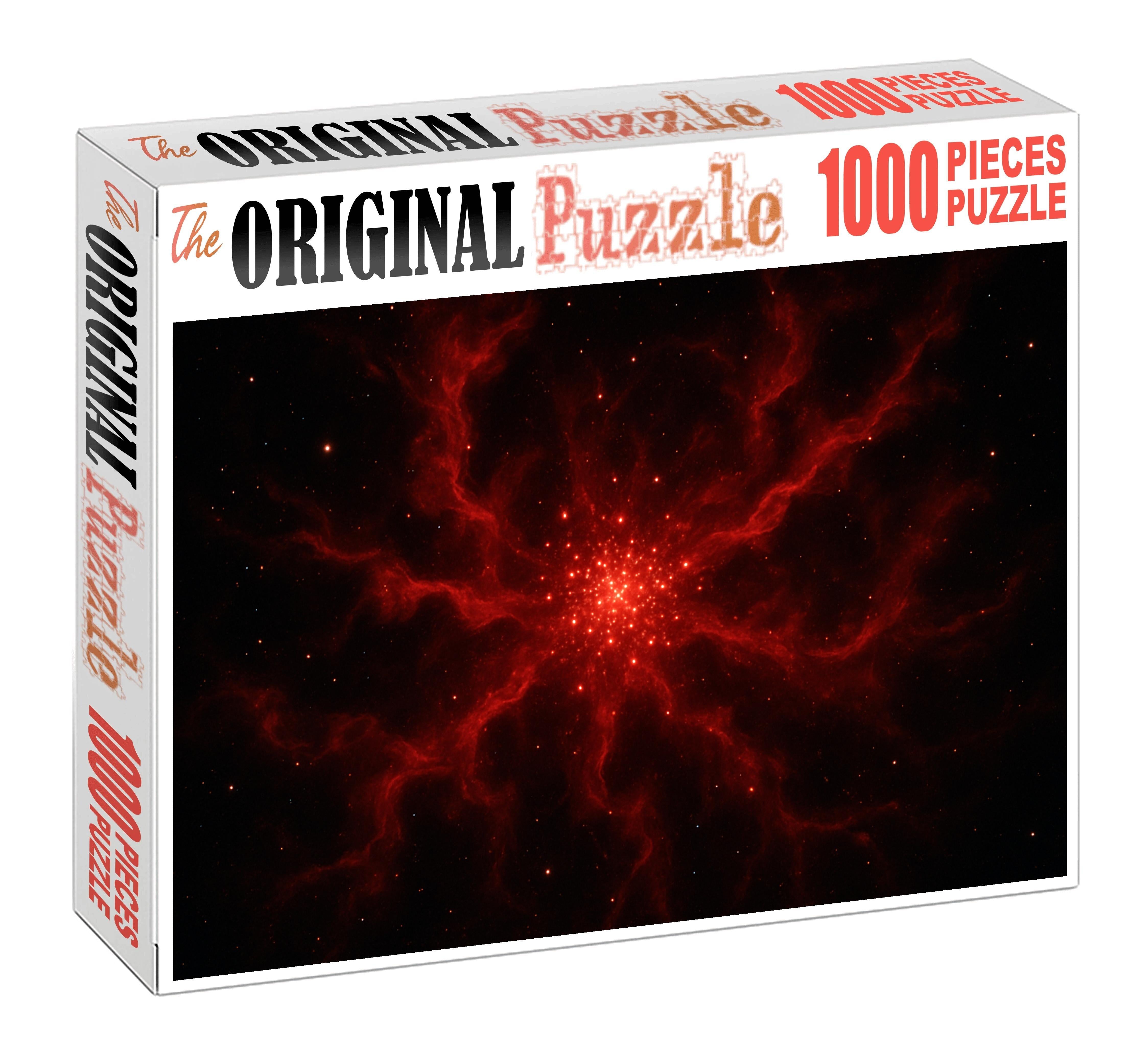 Crimson Starburst Cluster Puzzle For Adults