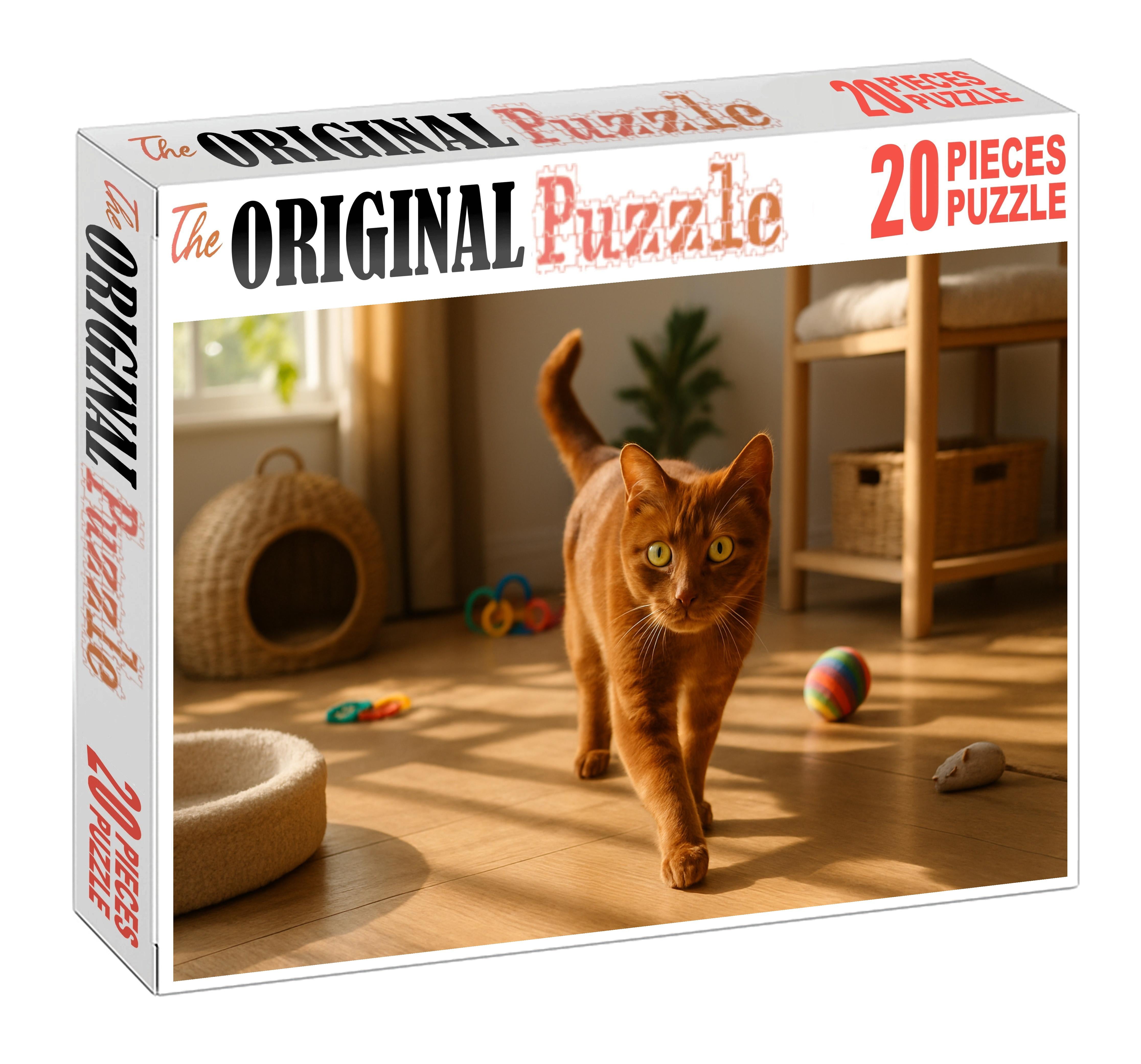 Copper Glint Short Rust Coat With Lively Curiosity Puzzle Fun