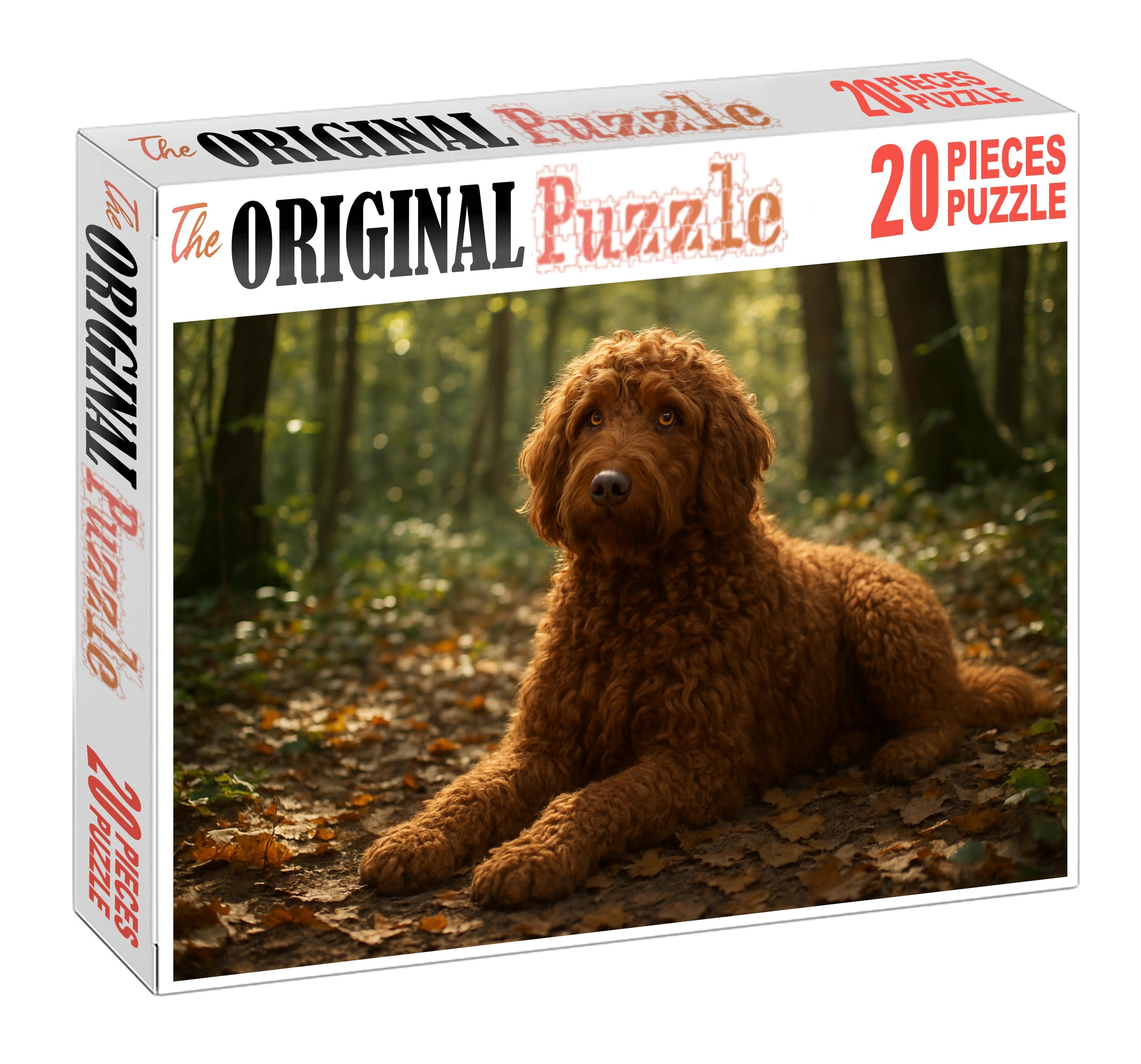 Cinnamon Swirl Curly Red-brown Molosser With Warm Temperament Custom Jigsaw Puzzle