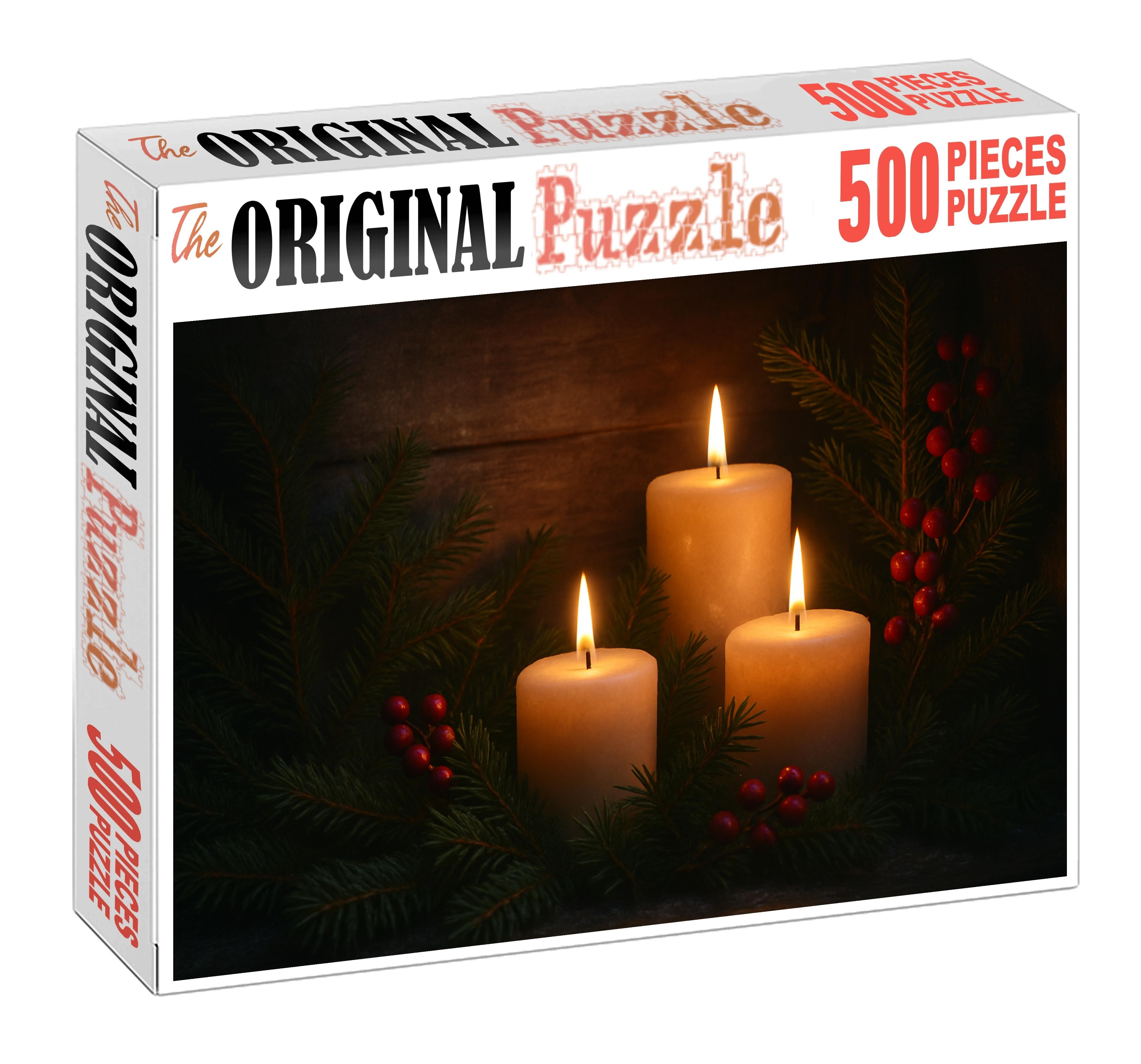Candlelit Evergreen Nook 1000 Piece Puzzle