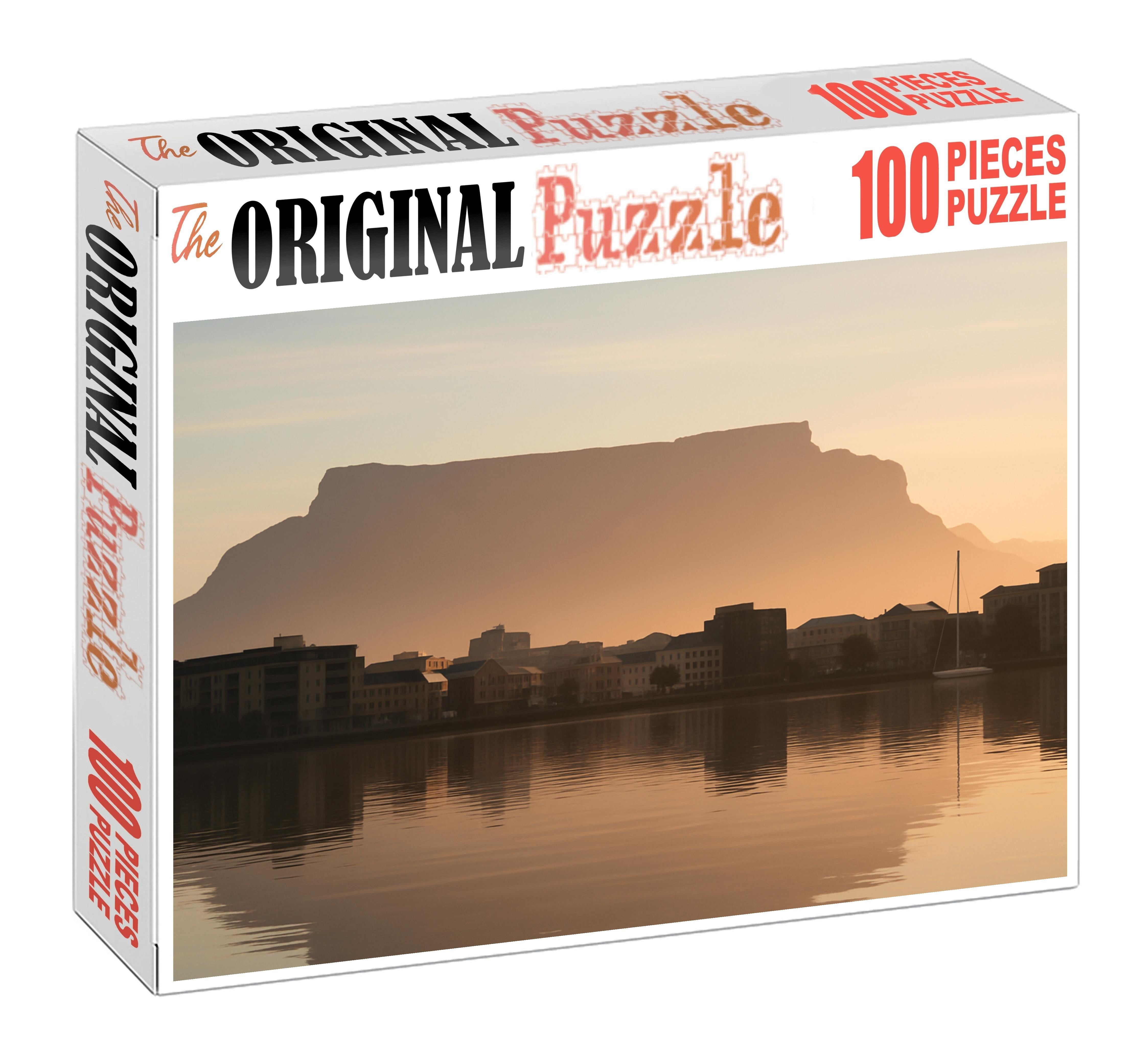 Cape Town Skyline Coastal Mountains Meet Urban Silhouettes Mini Puzzle