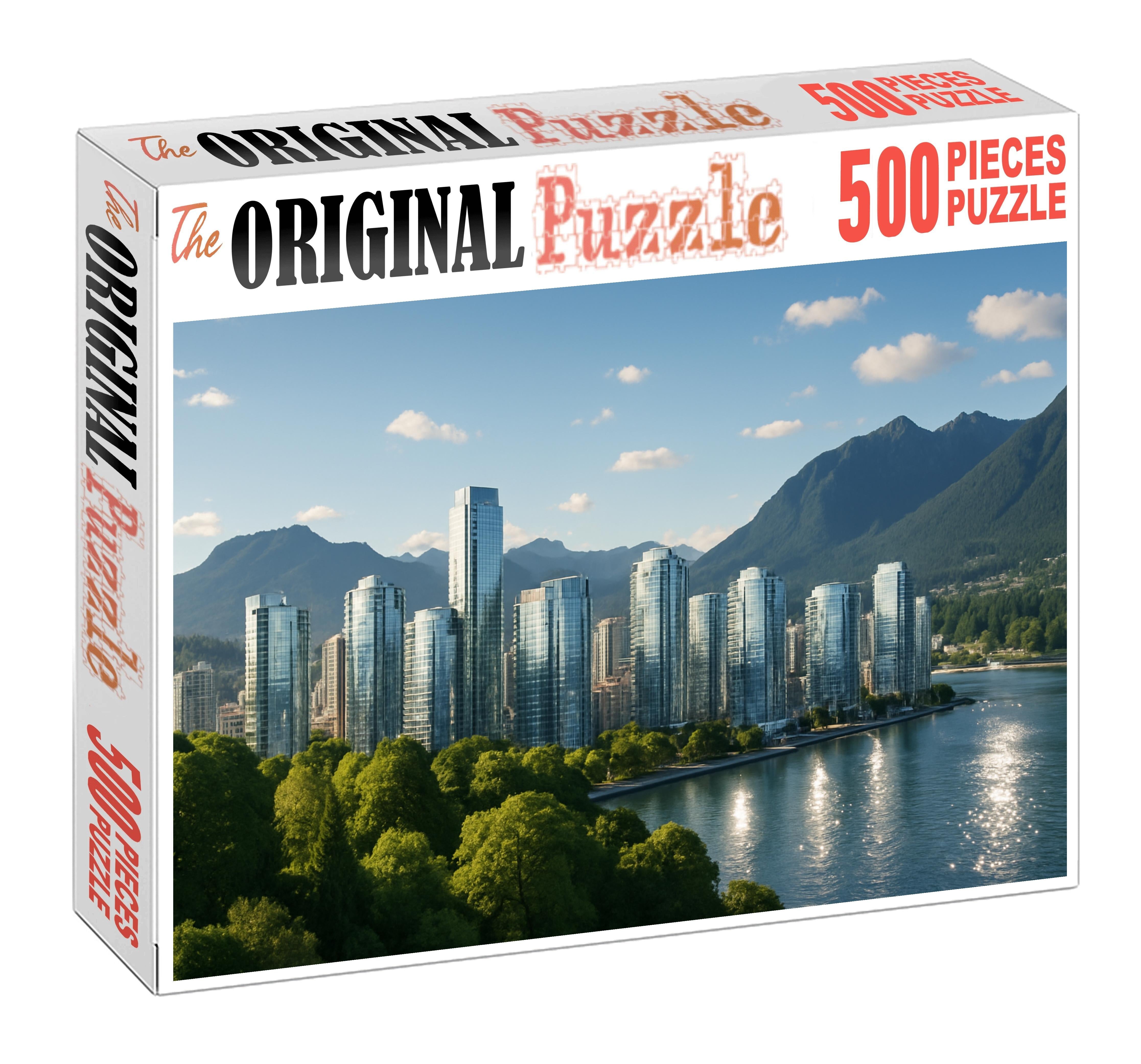 Vancouver Downtown Skyline Renowned For Its Mountain-hugged Urban Layout And Sustainable Design Initiatives Puzzle For Kids