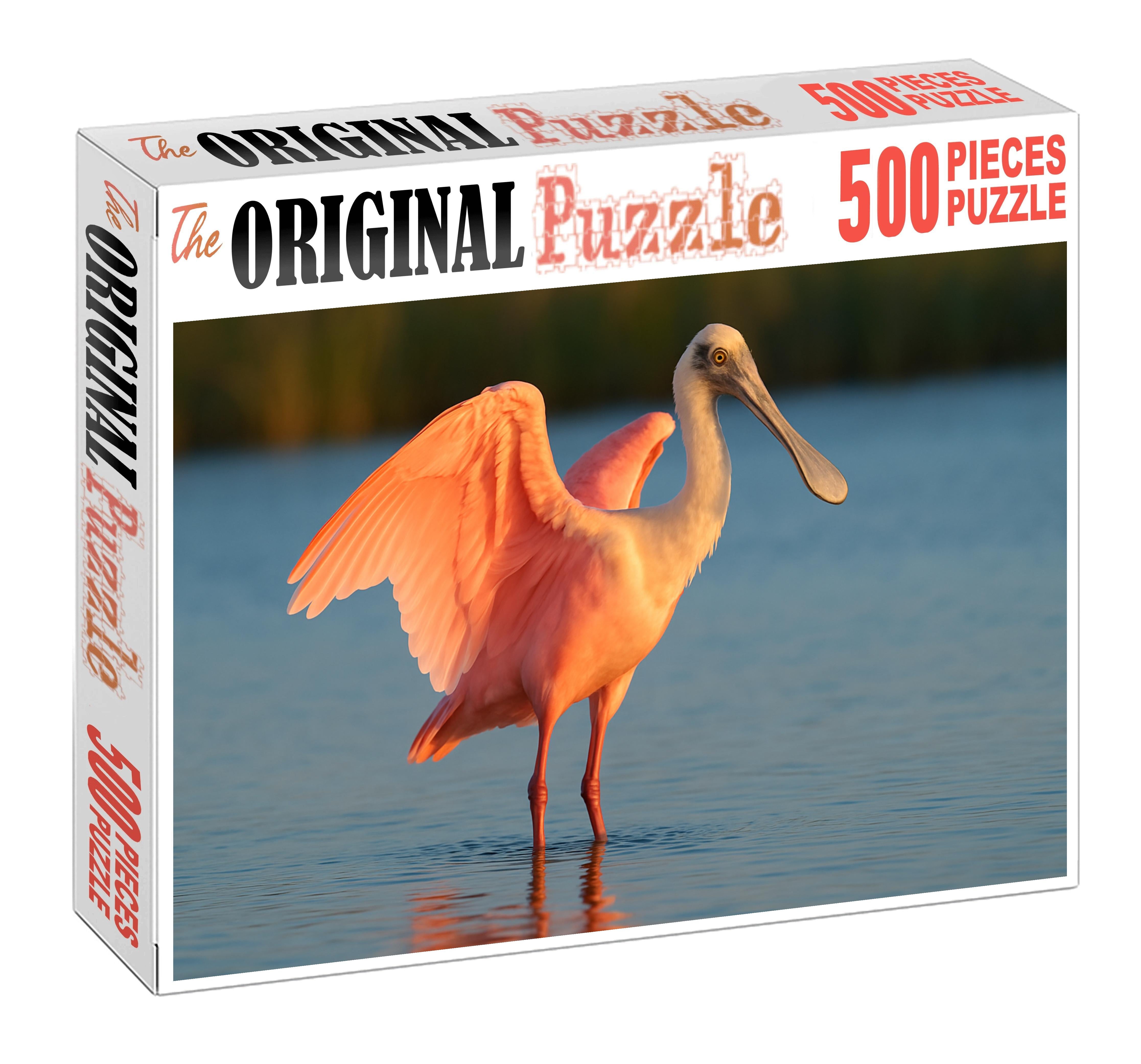 Roseate Spoonbill Graceful Marshland Pink Challenging Puzzles