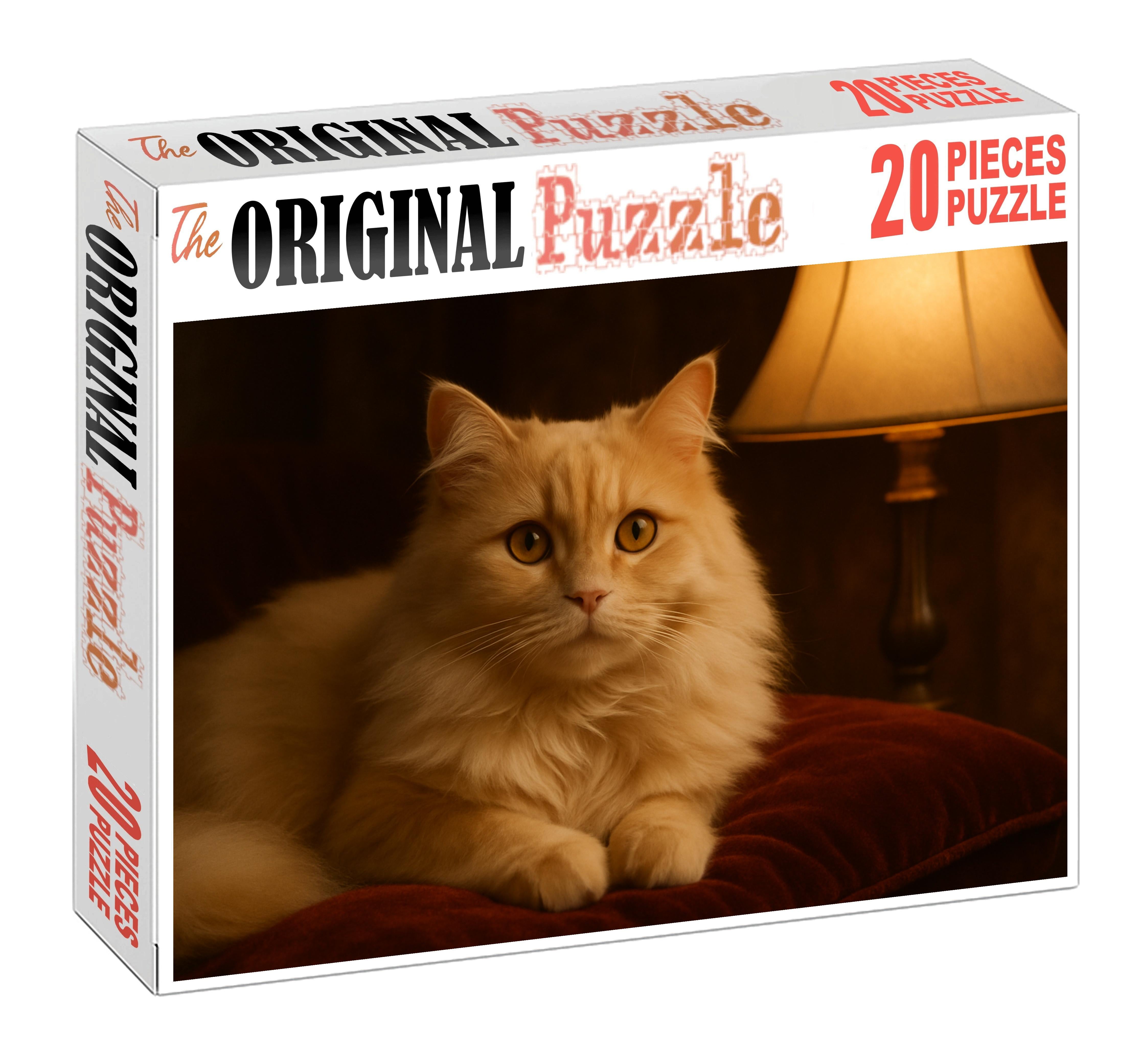 Ivory Velvet Luxurious Cream-colored Longhair With Sweet Nature 20 Piece Puzzle