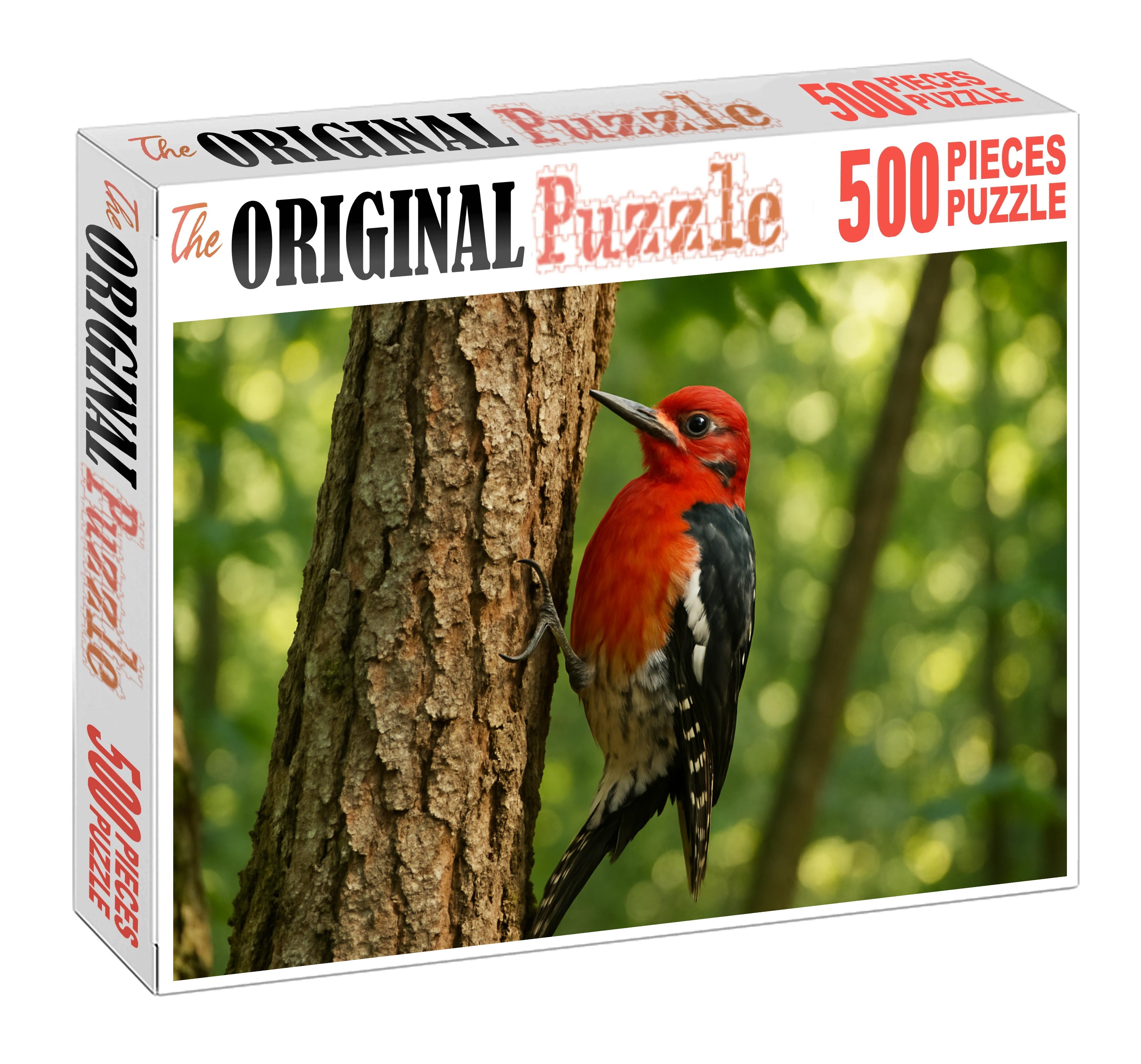 Crimson-breasted Woodpecker The Forest's Hammering Artist Puzzle Fun