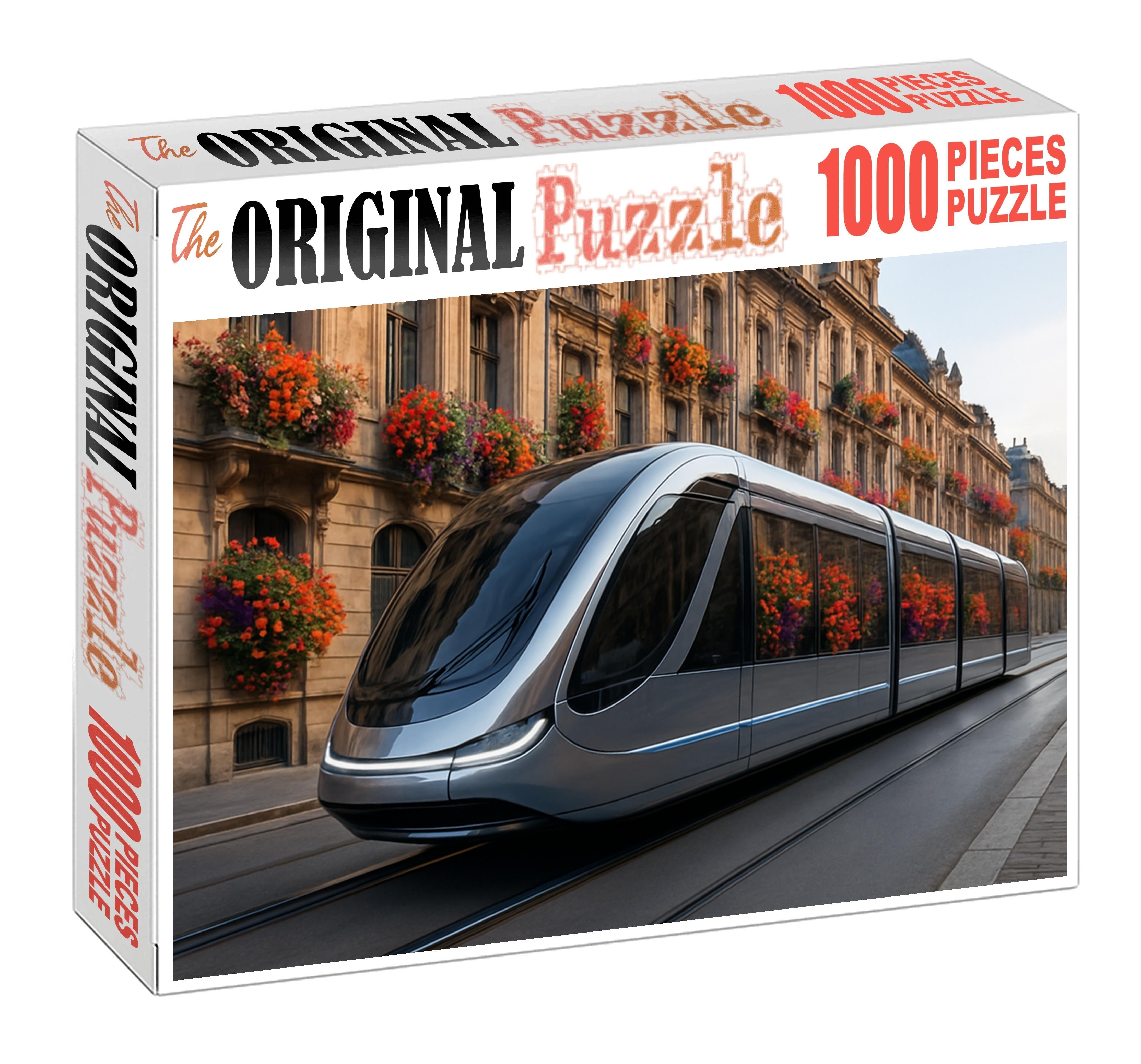 Retro-futuristic Magnetic Suspension Tram 300 Piece Puzzle