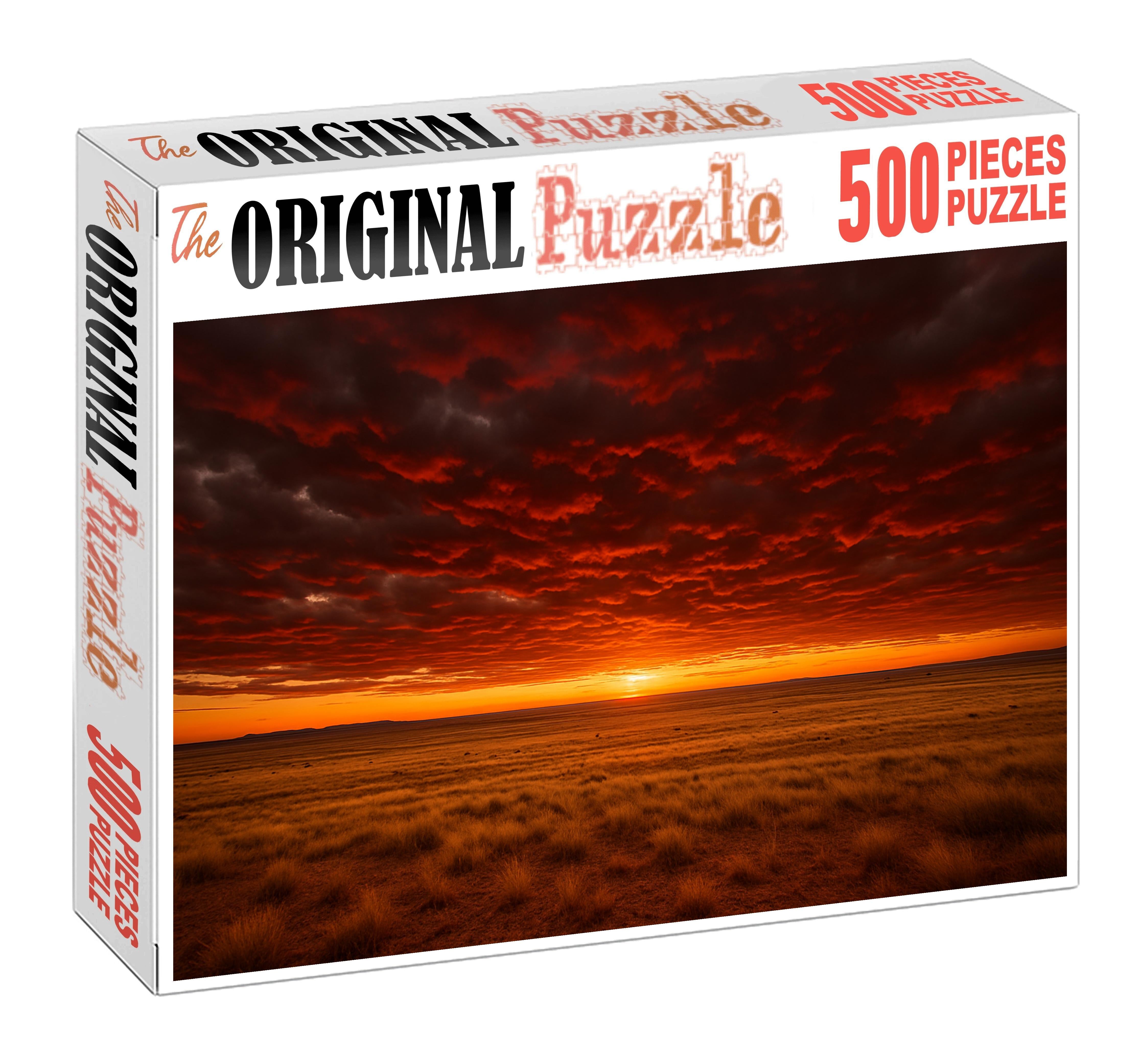 Crimson And Gold Expanse 200 Piece Puzzle