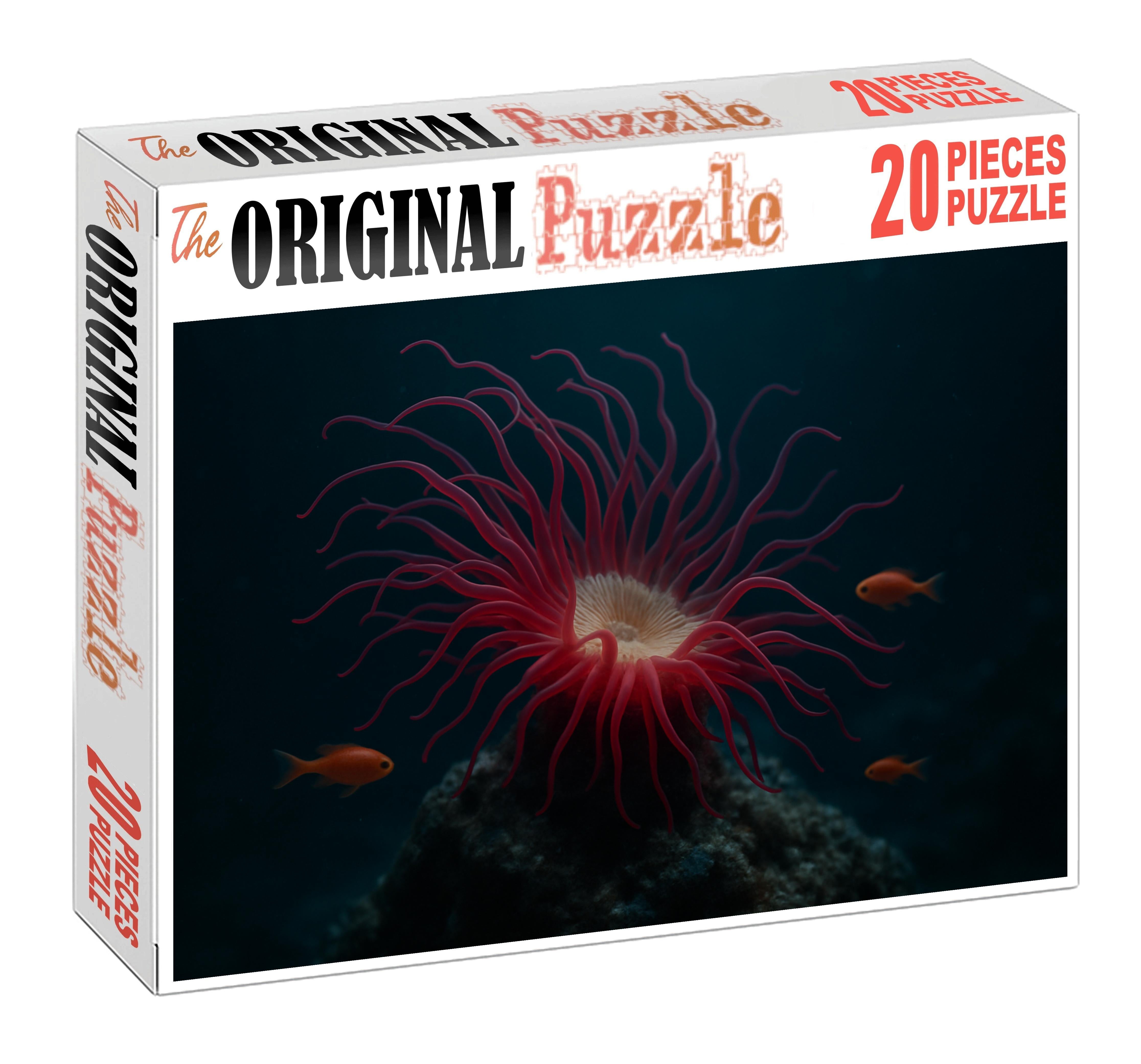 Crimson Veil Anemone Enchanting Tentacle Ballet Performer Puzzle For Adults