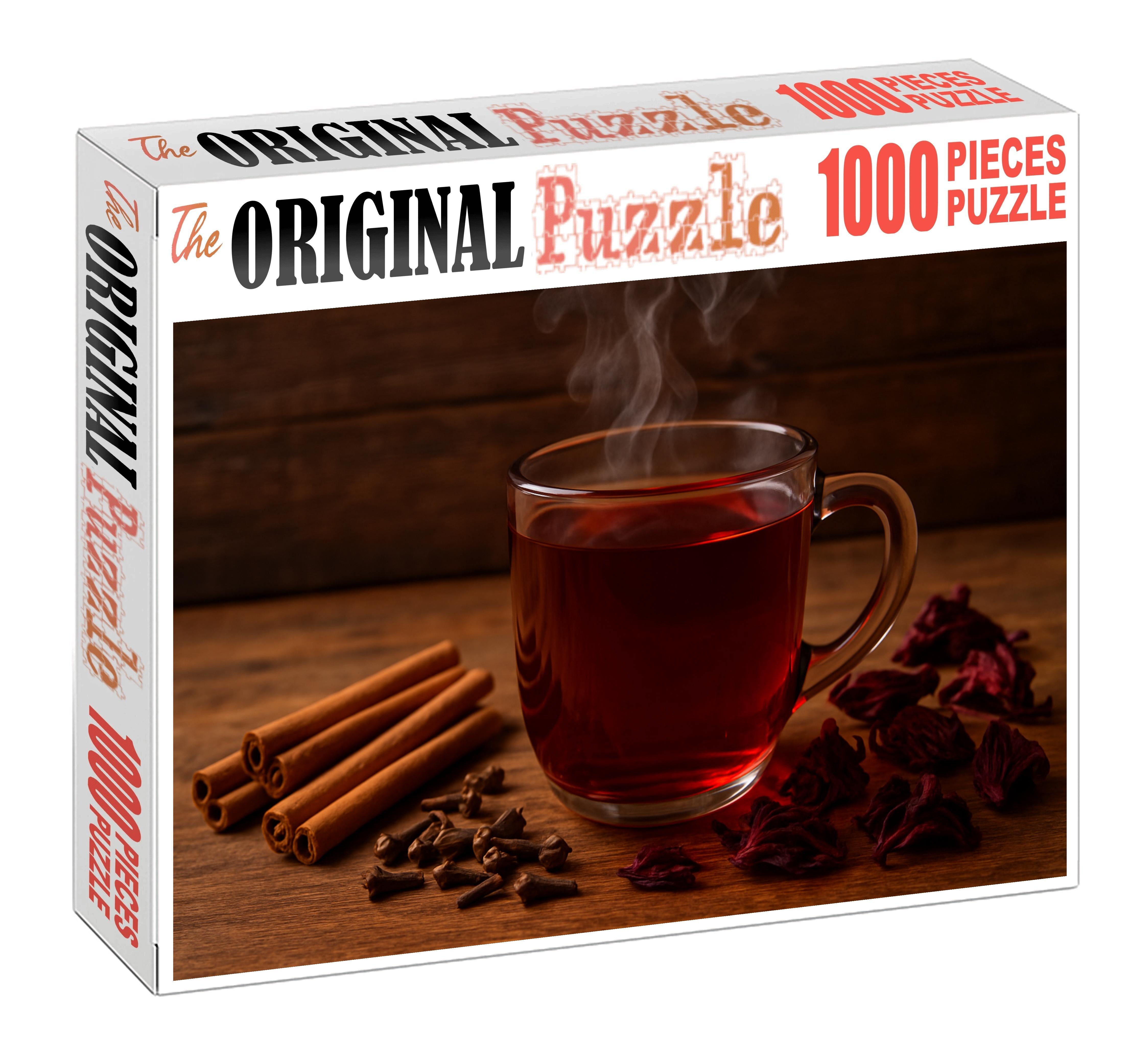 Crimson Ember Bold Spiced Herbal Blend With Cinnamon Clove And Hibiscus 50 Piece Puzzle