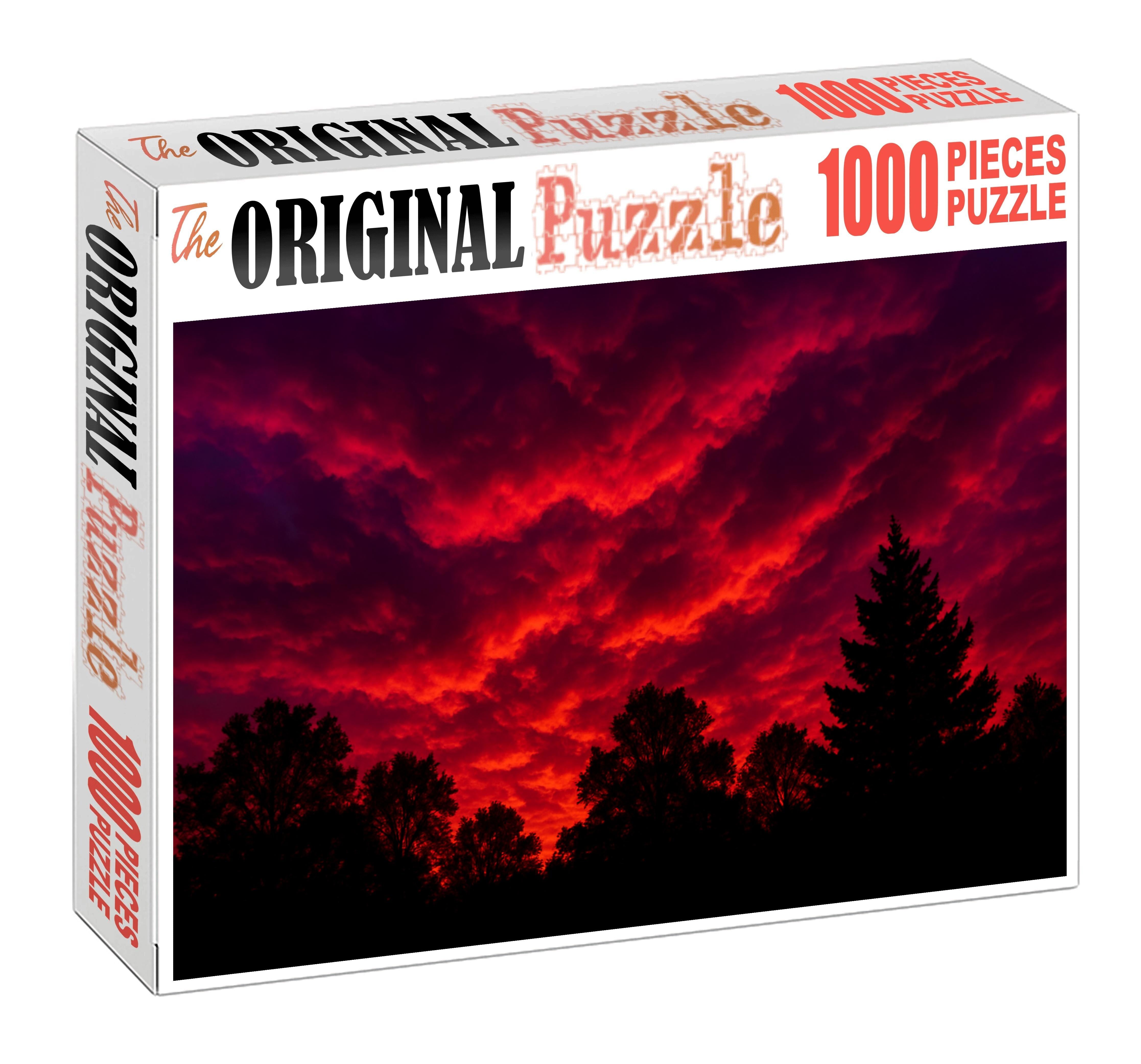 Crimson Ember Twilight Puzzle For Adults