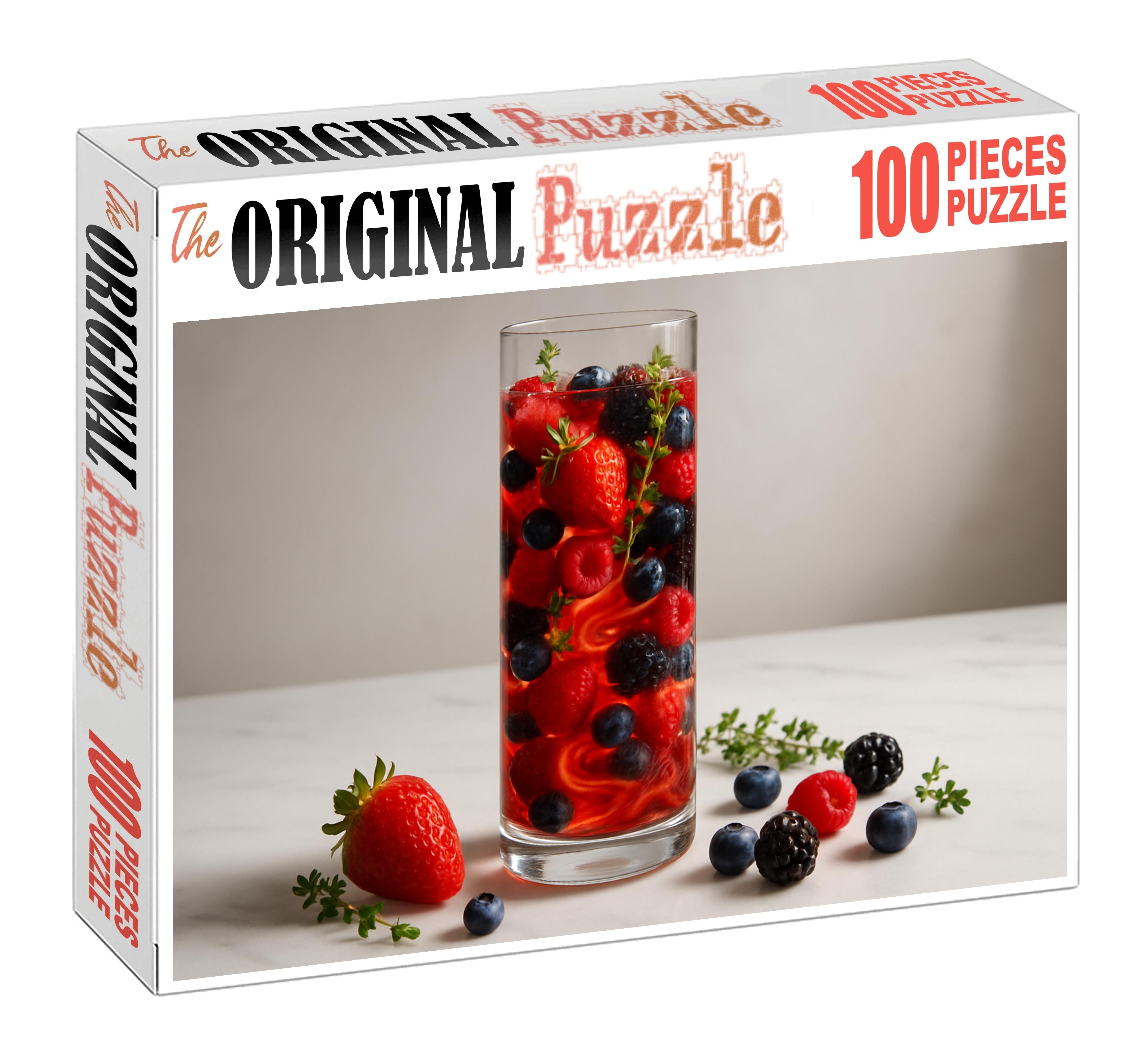 Berry Cascade Towering Triumph Of Reds And Blues 20 Piece Puzzle