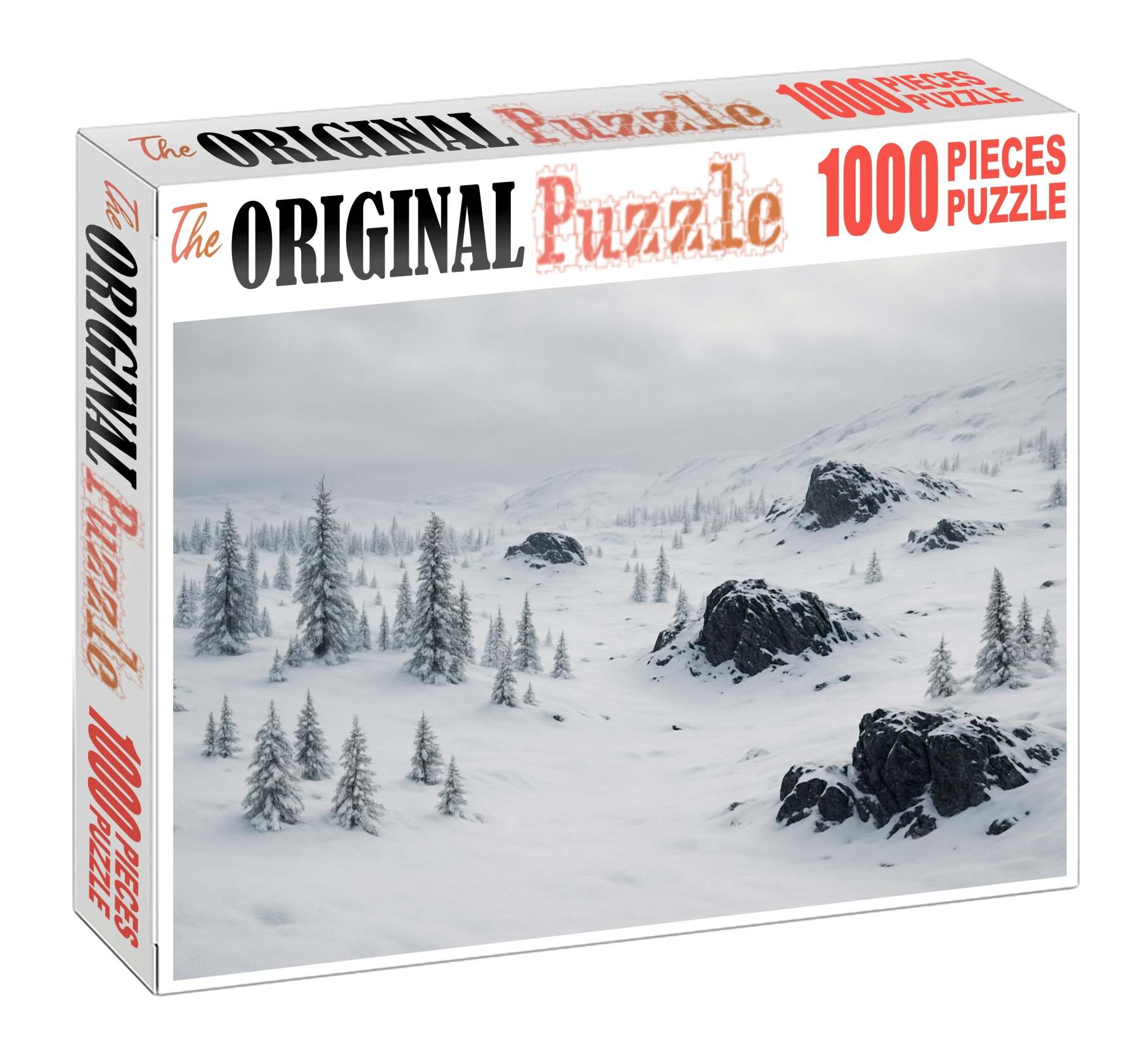 Silent Snowfields And Frosted Pines Large Format Puzzle