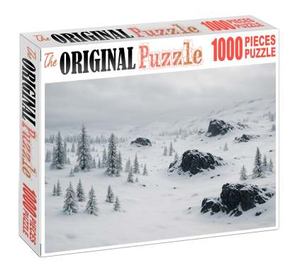 Silent Snowfields And Frosted Pines Large Format Puzzle