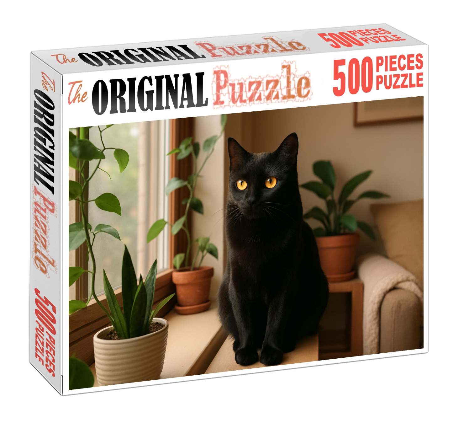 Velvet Nocturne Luxurious Black Shorthair With Playful Grace 200 Piece Puzzle