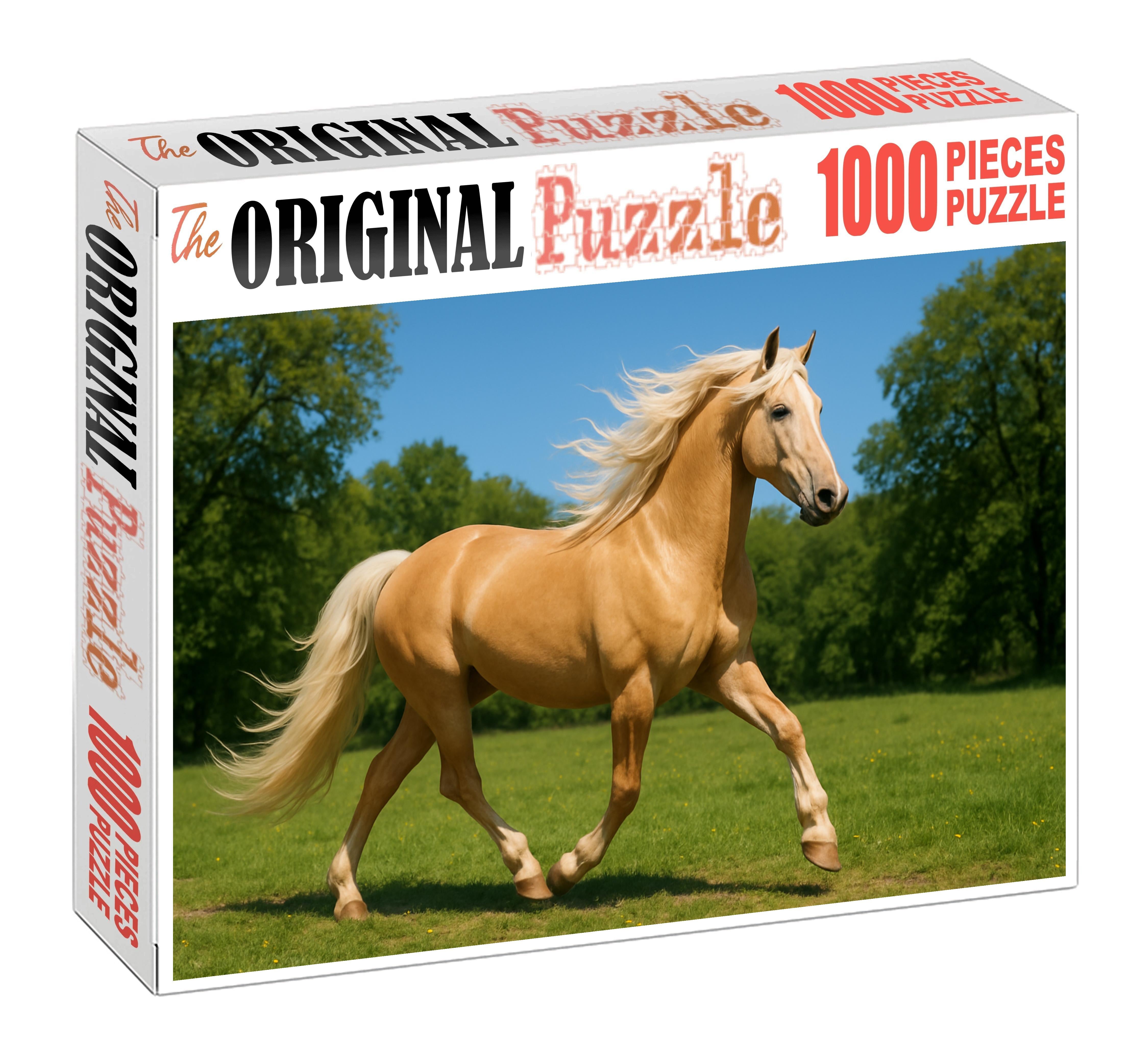 Silver Crest Gaiter Graceful Palomino With Smooth Trot 500 Piece Puzzle